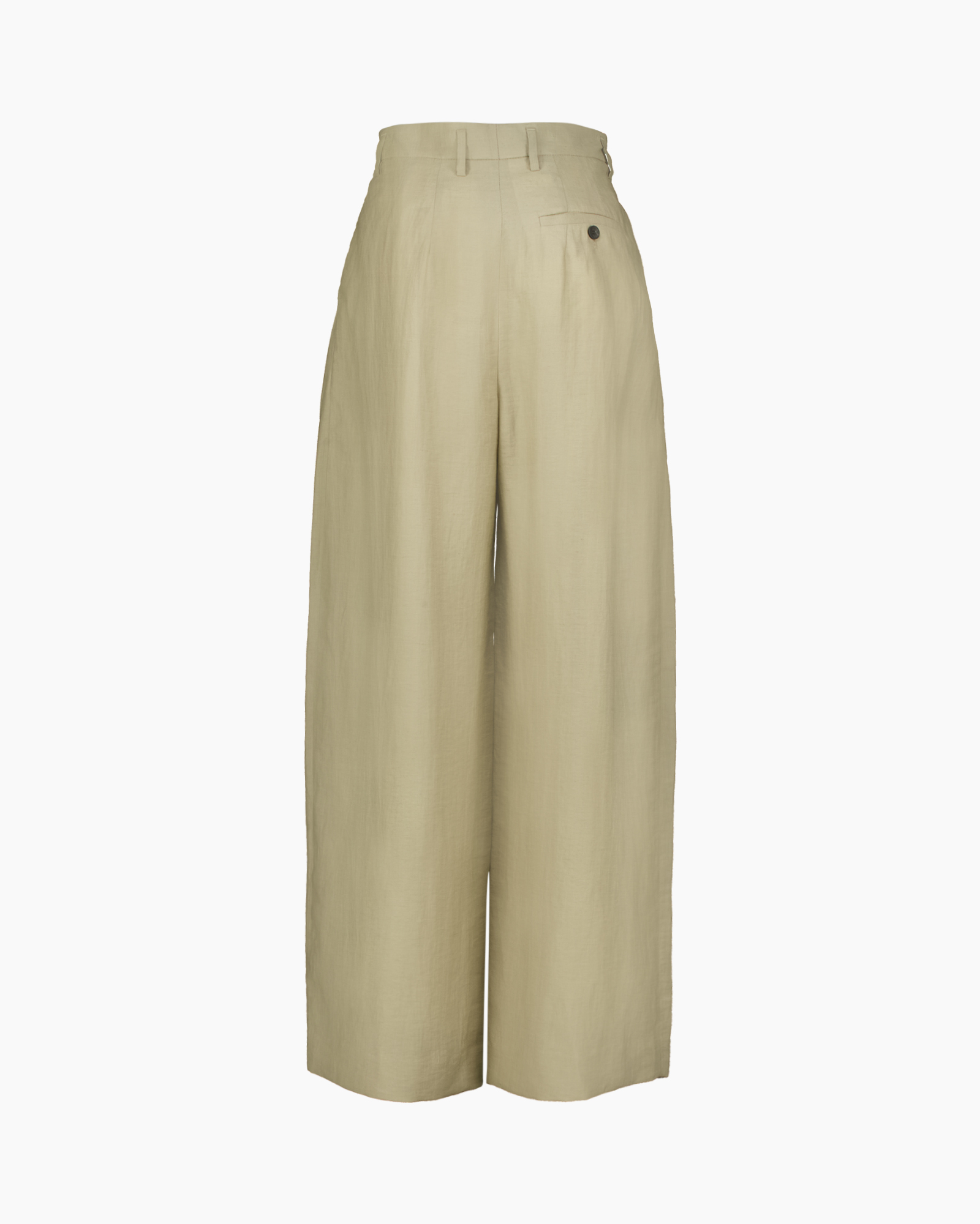 pants, wide-leg, linen, beige, back-pocket