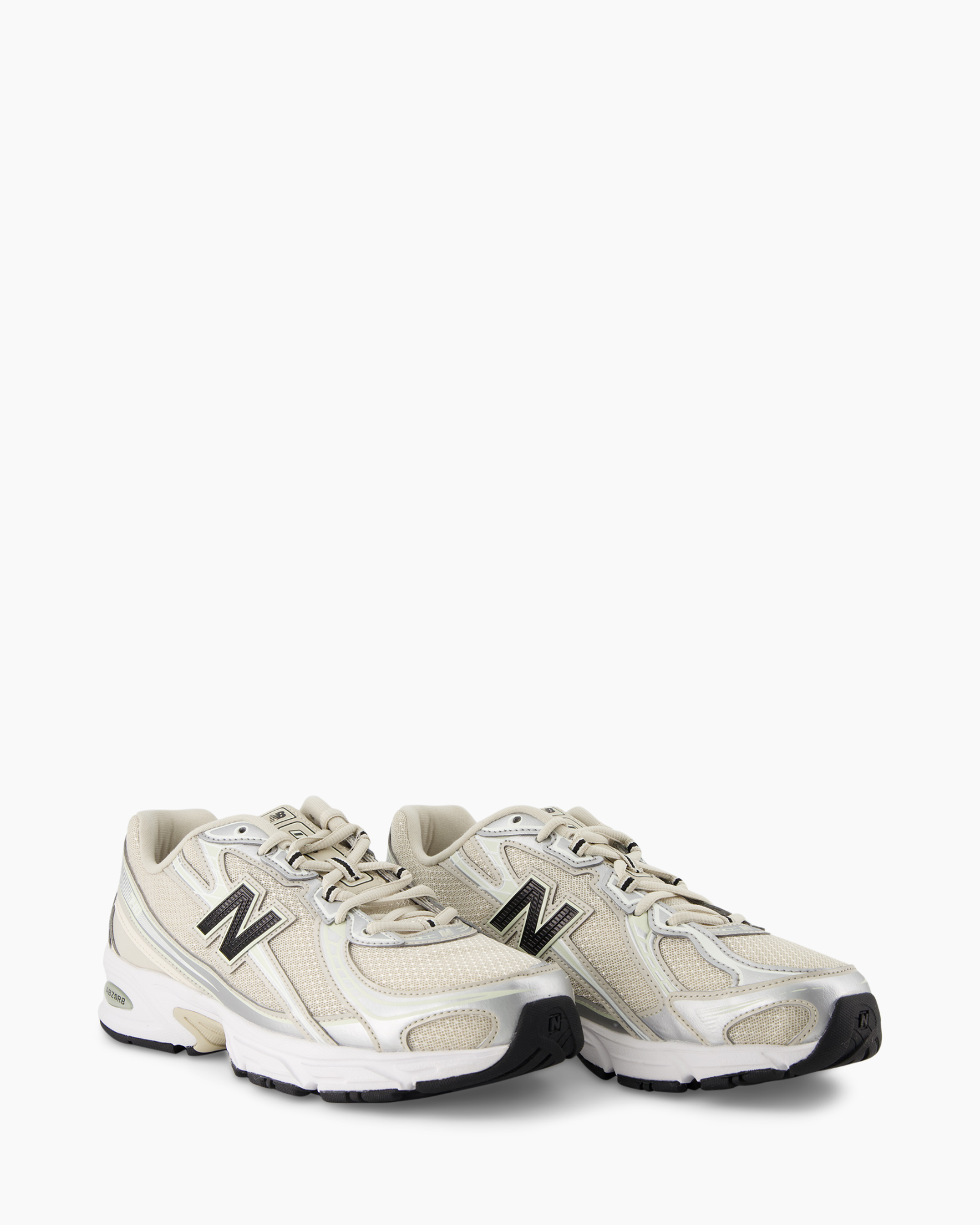sneaker, running shoe, mesh, beige, white