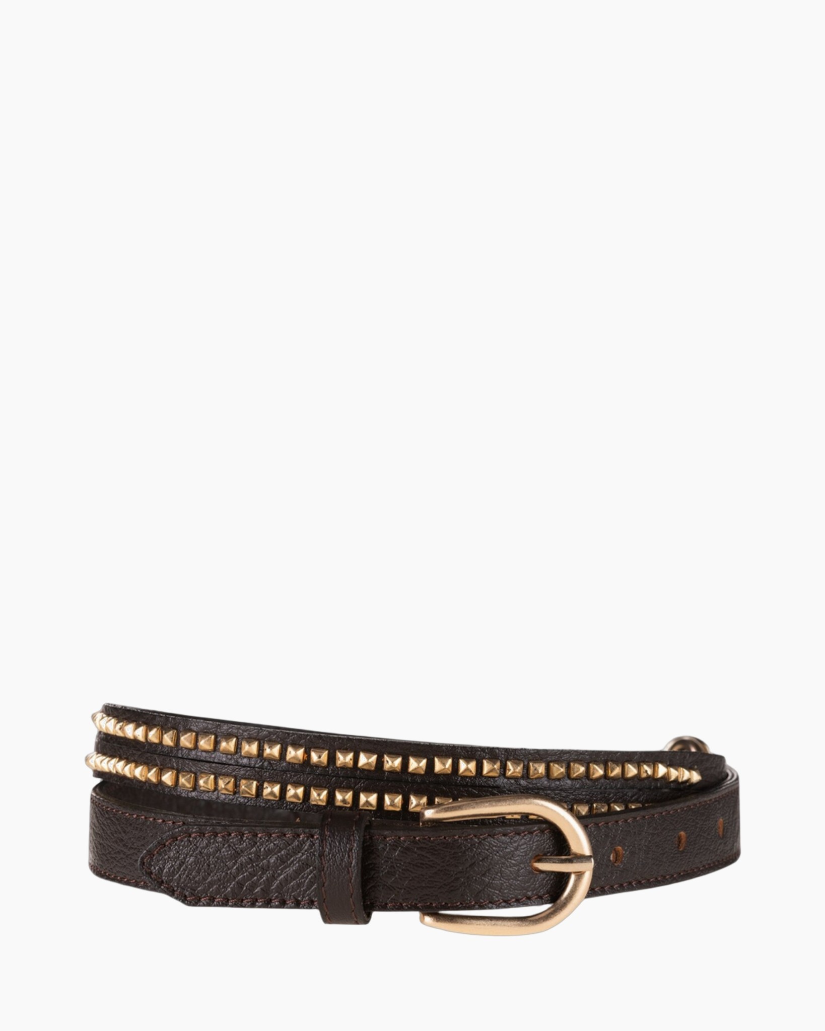 belt, leather, brown, medium-width, buckle