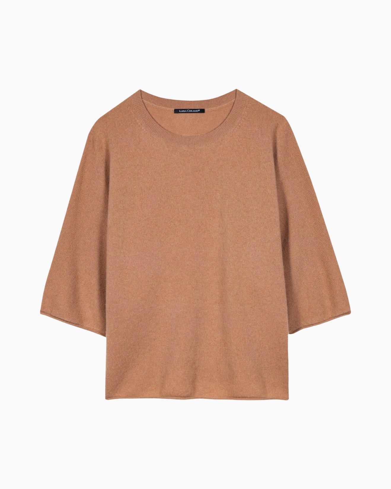 knit, top, pullover, long sleeves, camel