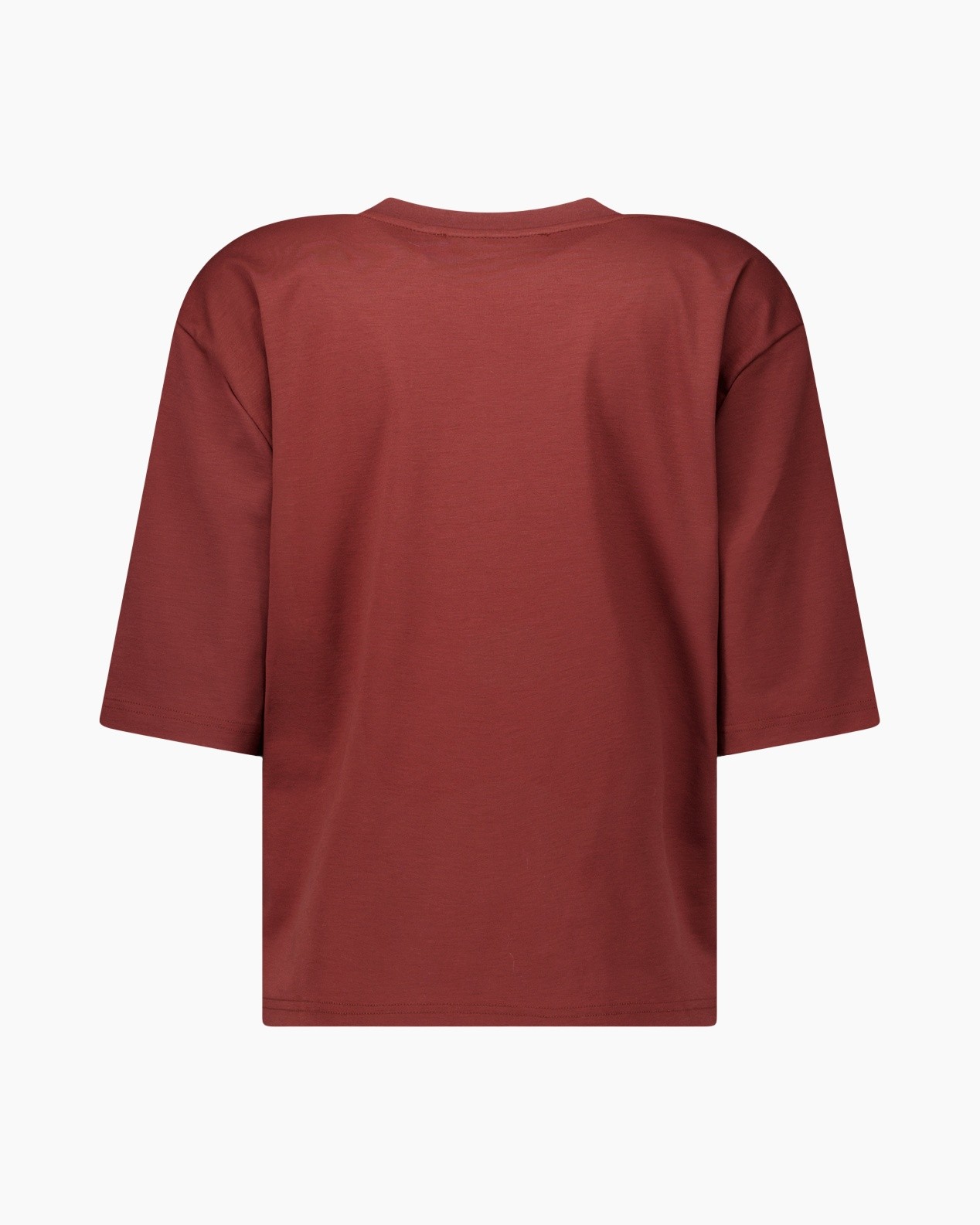 t-shirt, short sleeve, solid color, red-brown, cotton