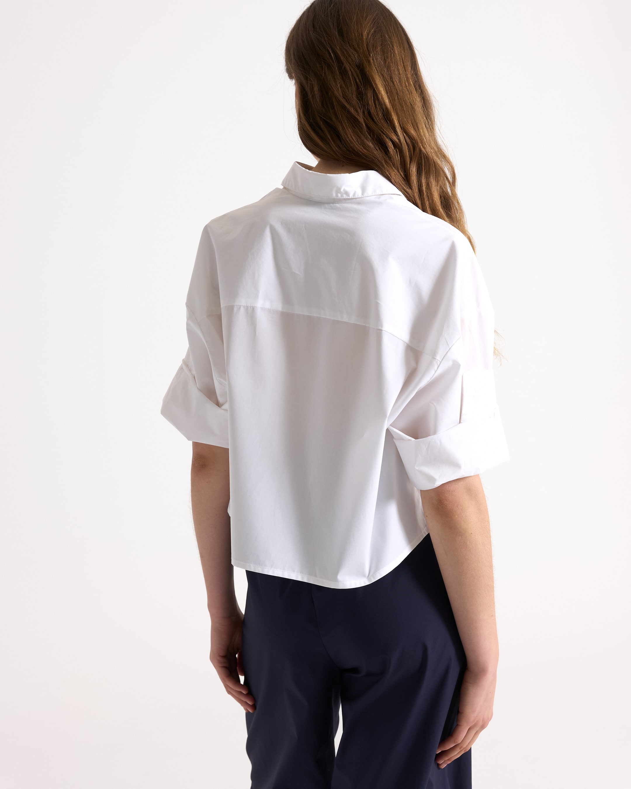 shirt, white, collar, shortsleeve, loosefit