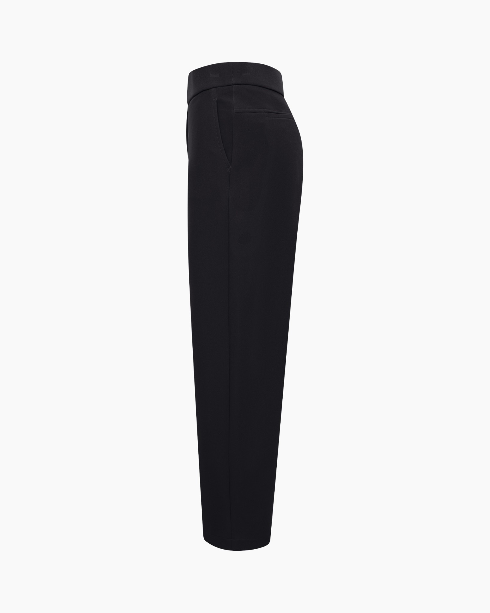 pants, trousers, black, high-waisted, slim-fit