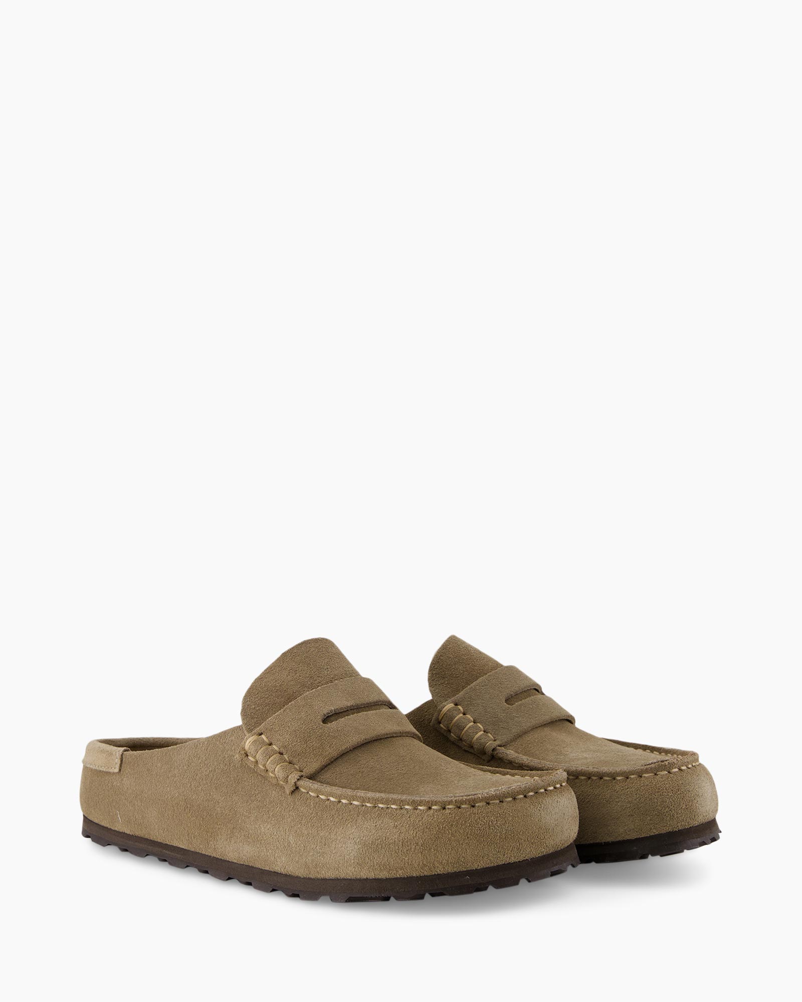moccasin, loafers, slip-ons, suede, brown