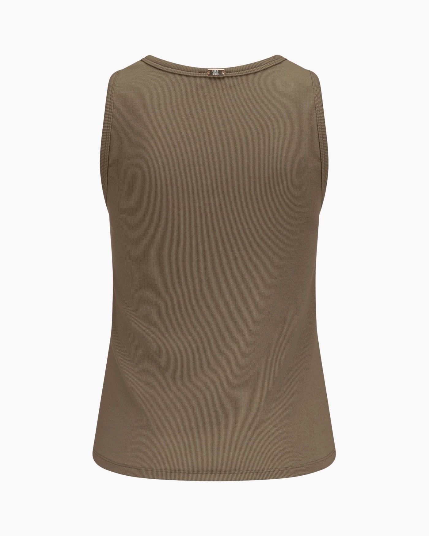 tank top, sleeveless, ribbed, brown, casual