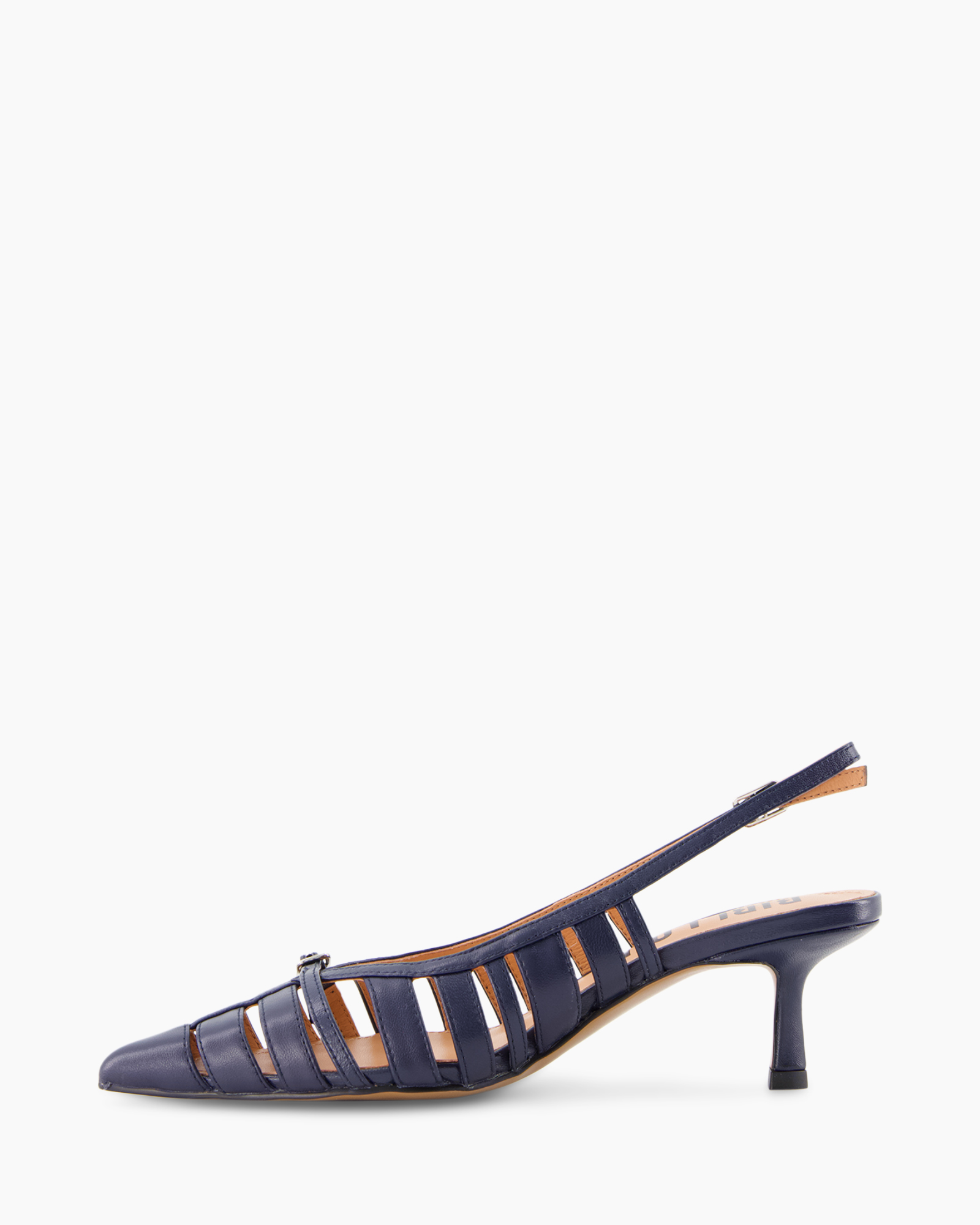 high heel, slingback, strappy, navy, leather