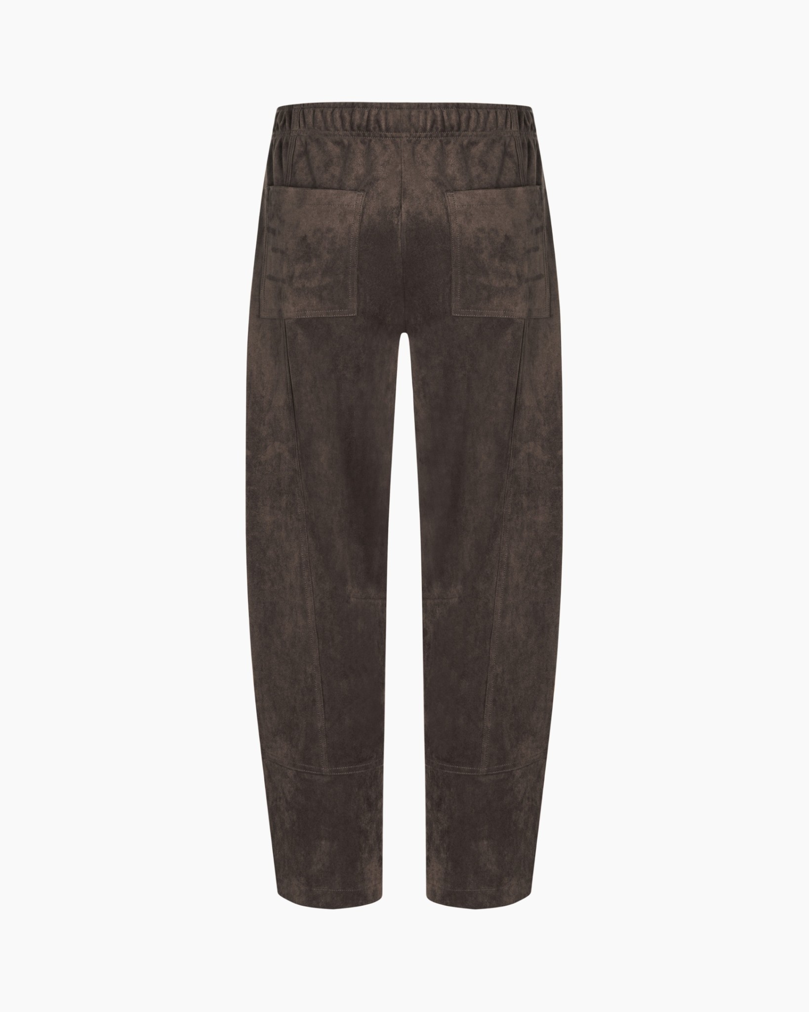 pants, cargo pants, brown, fabric-textured, elastic-waistband