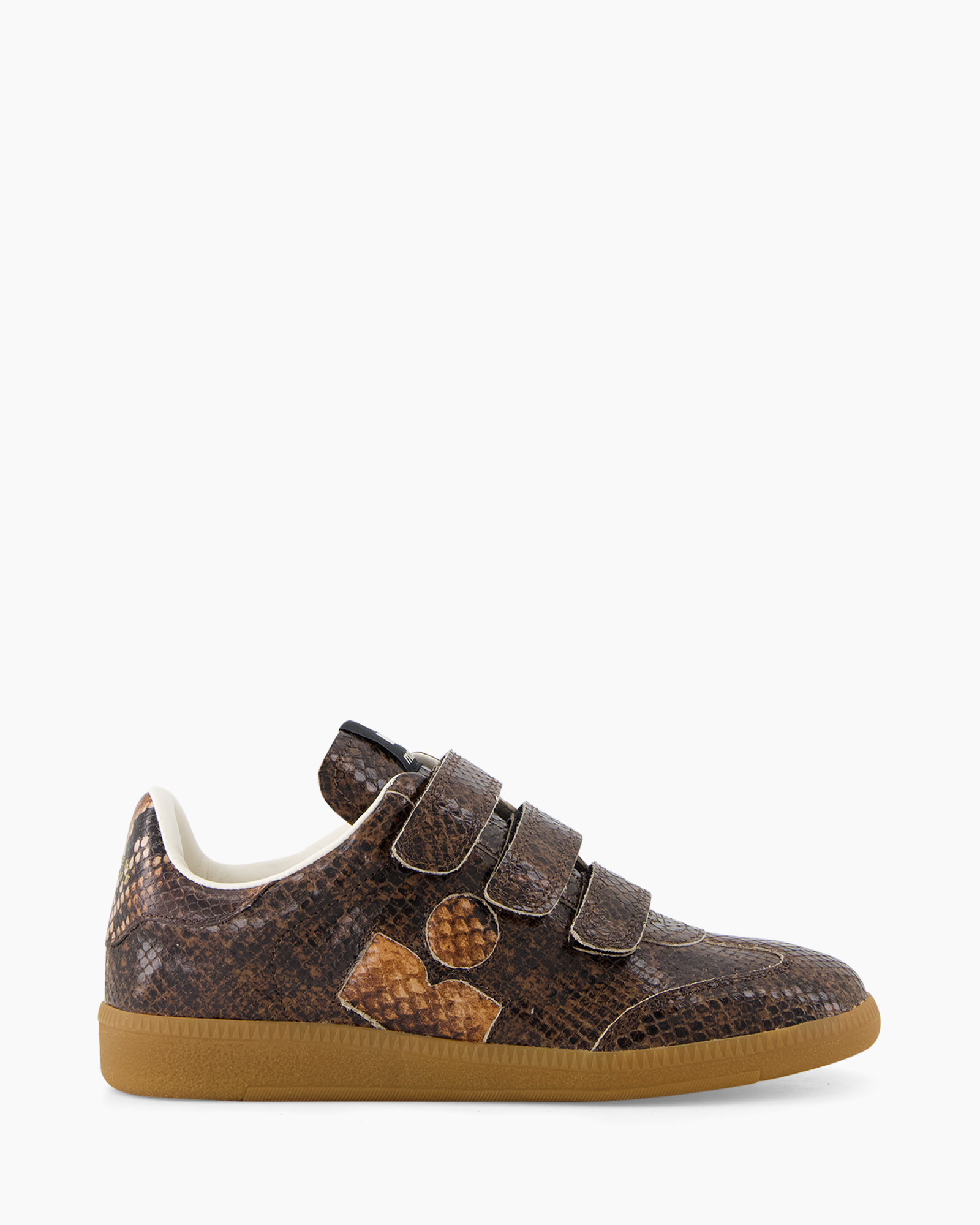 kids, sneaker, brown, snake print, velcro straps