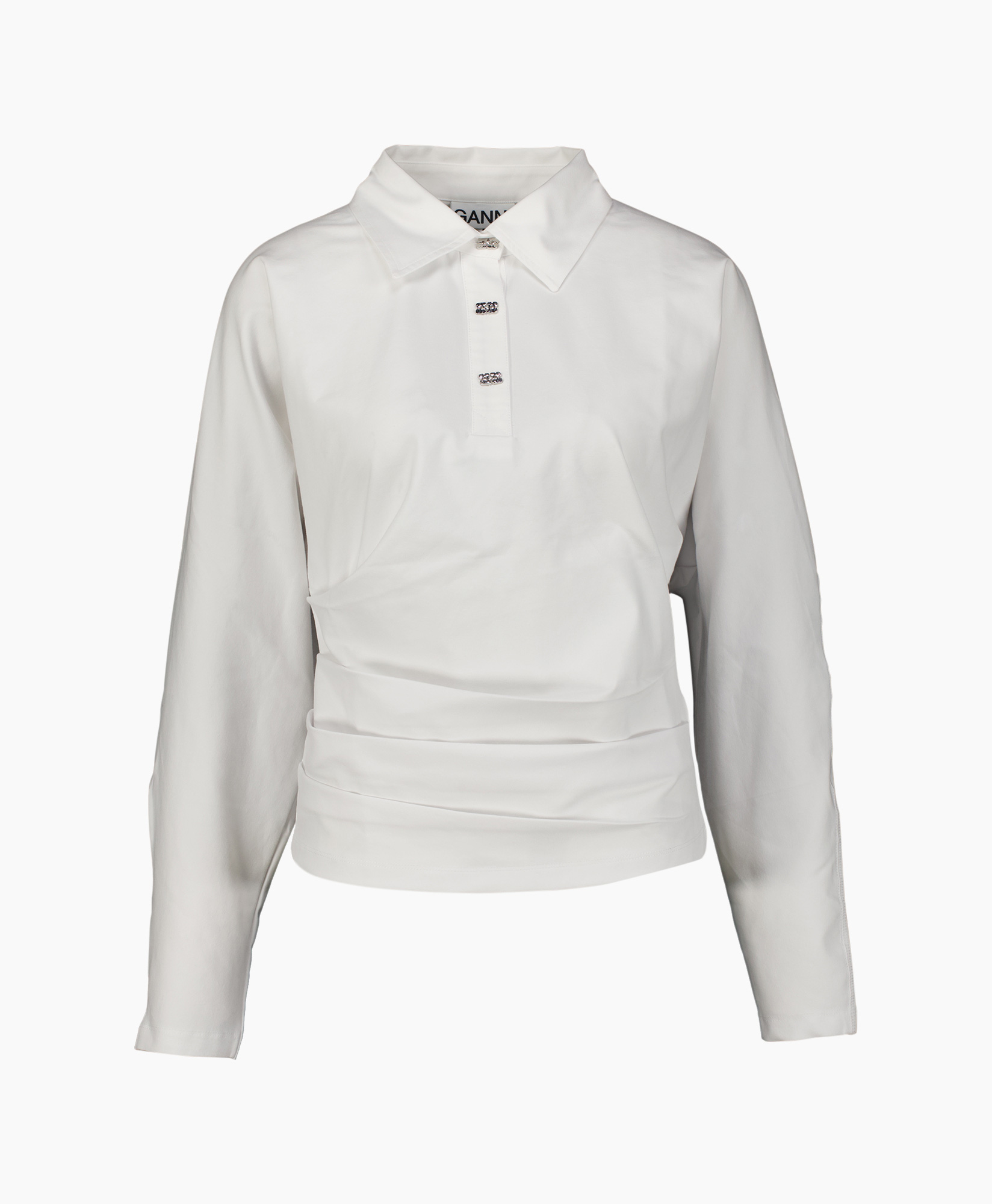 shirt, polo, long-sleeve, white, collar