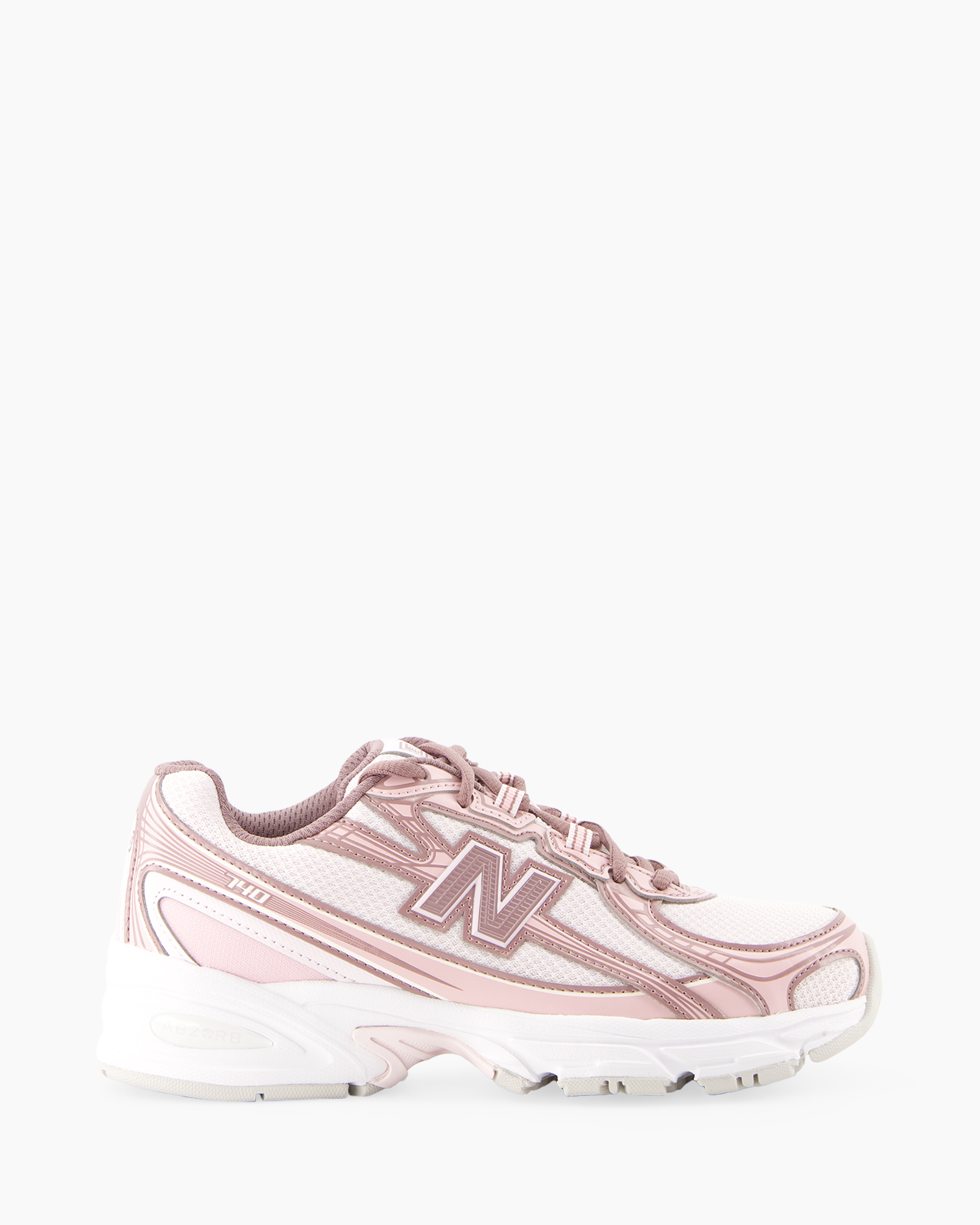 sneaker, running shoe, pink, mesh, white sole