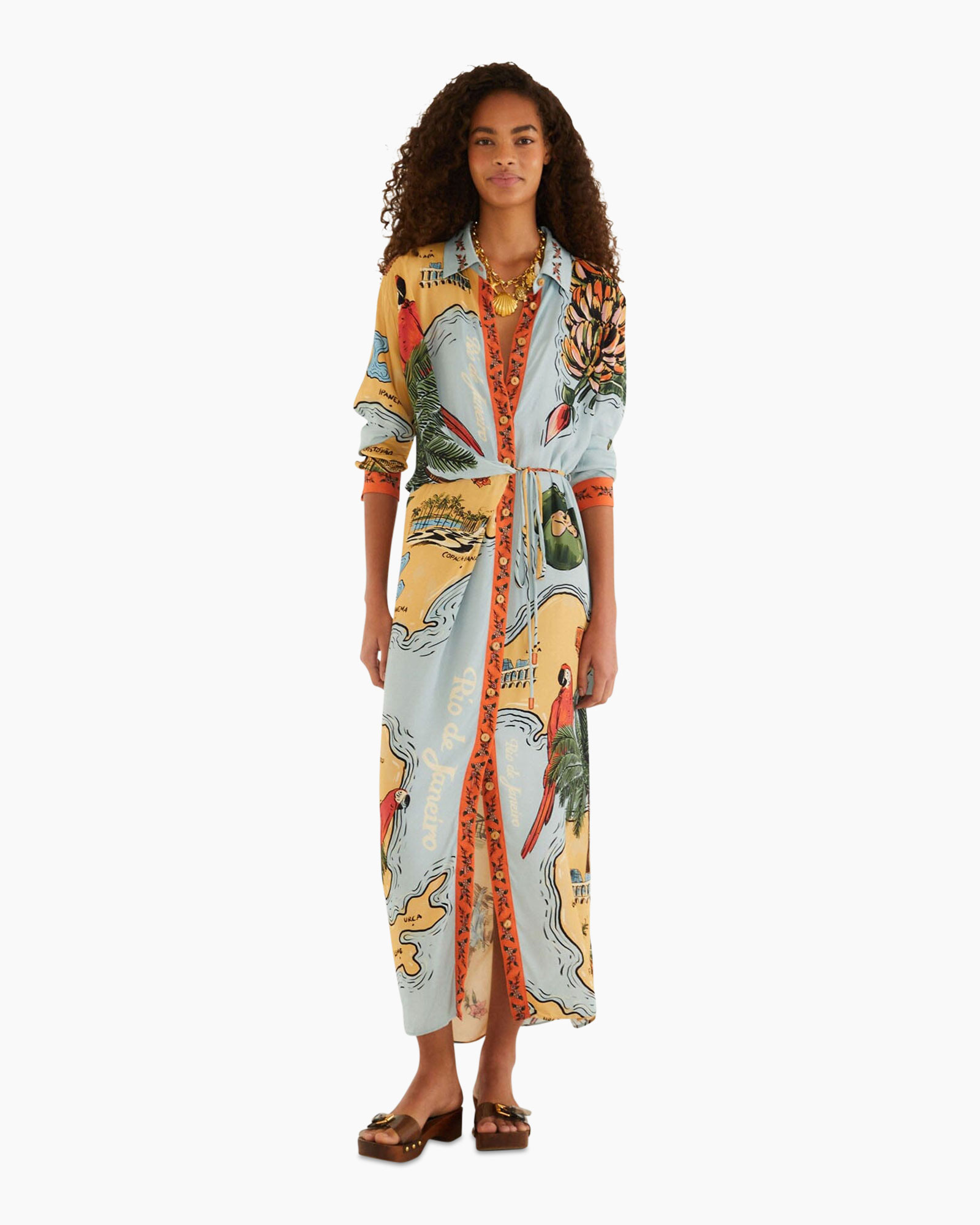 maxi dress, printed dress, long dress, wrap dress, collared dress
