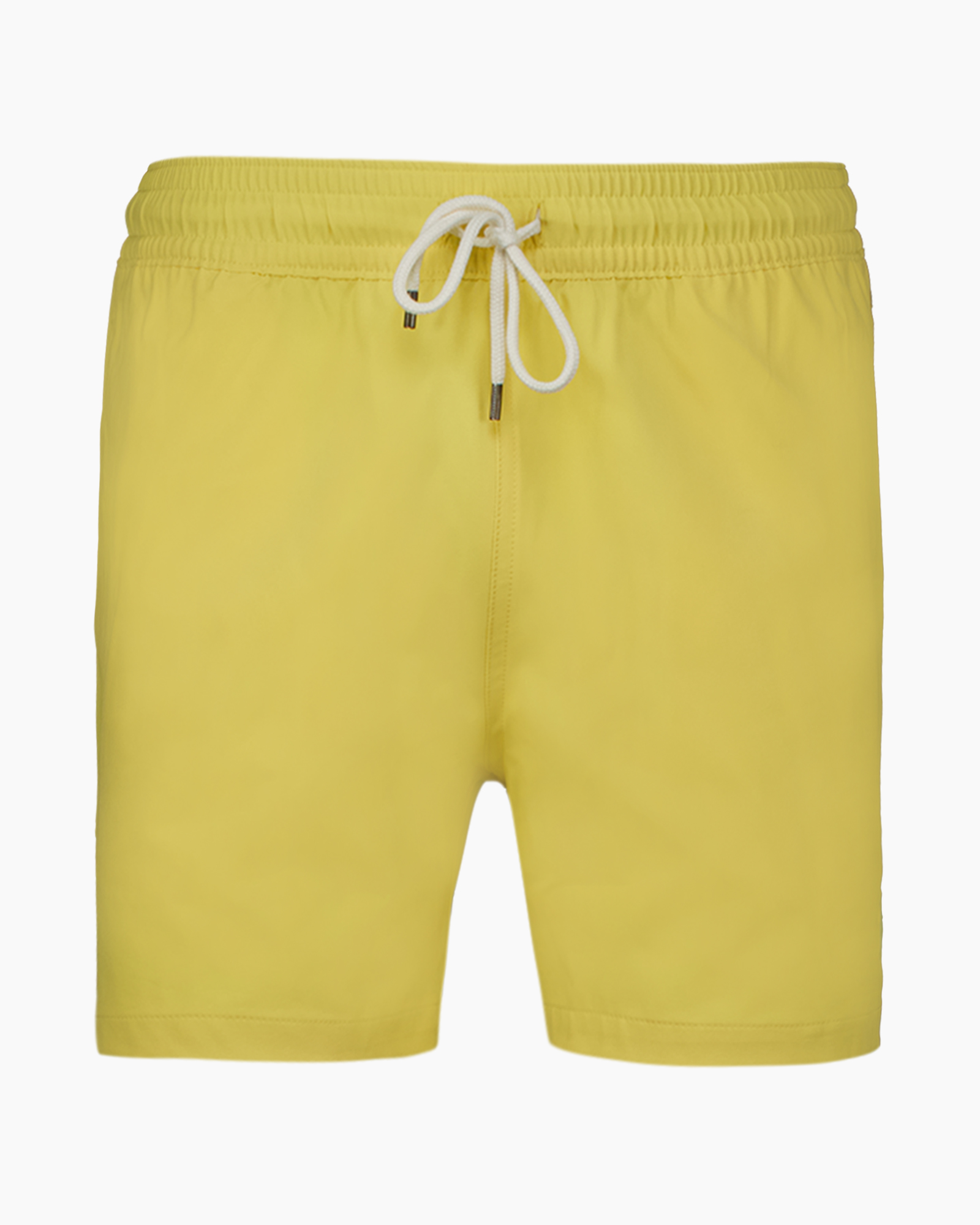swimwear, shorts, drawstring, solid, yellow