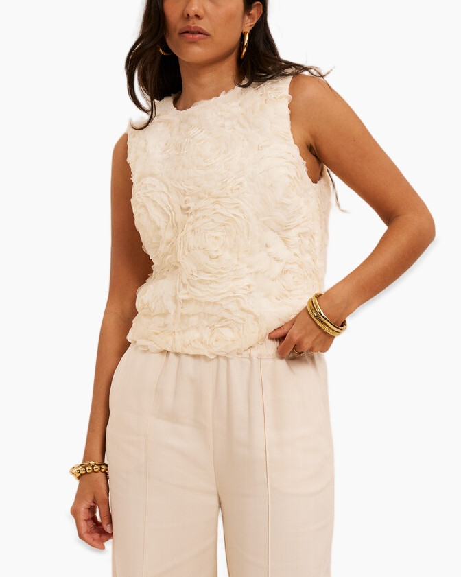 tank-top, lace-texture, cream, sleeveless, top