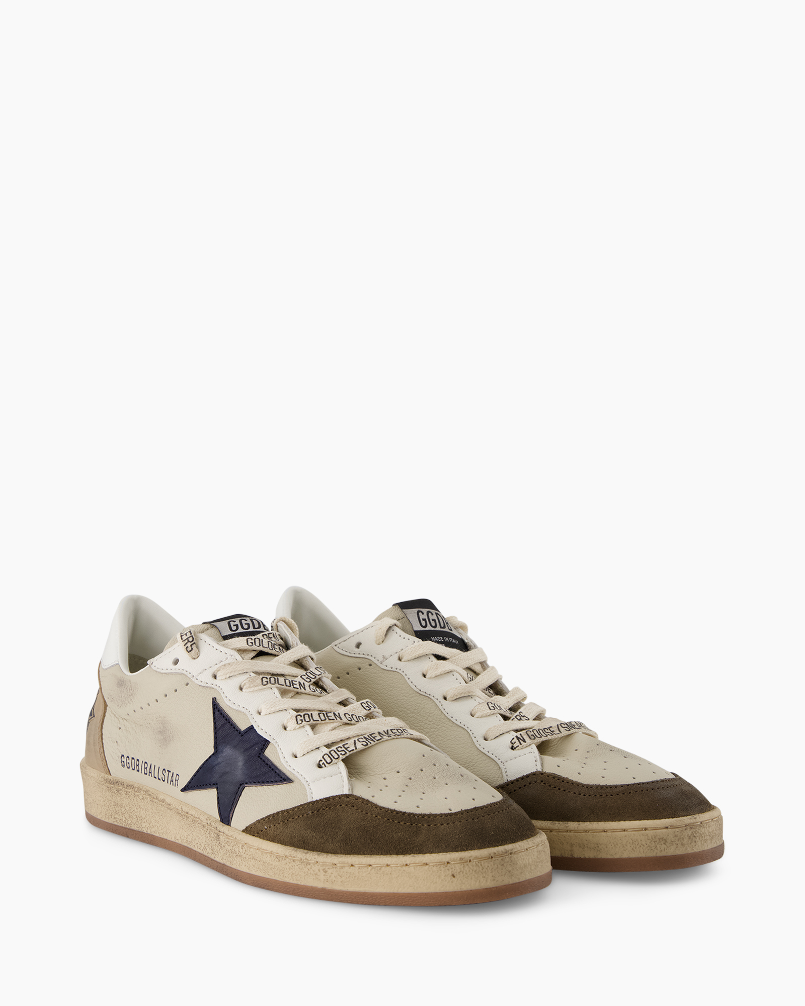 sneakers, low-cut, beige, brown, star logo