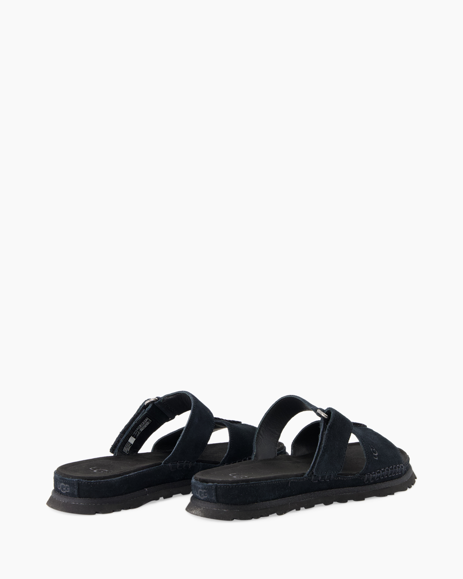 sandals, open-toe, sliding, two-strap, navy