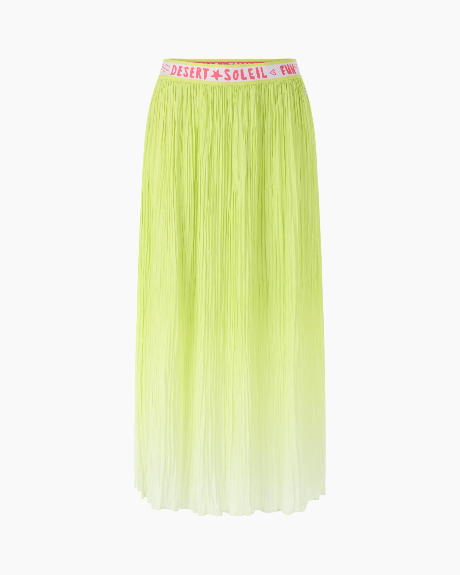 skirt, pleated, neon, long, elastic waistband