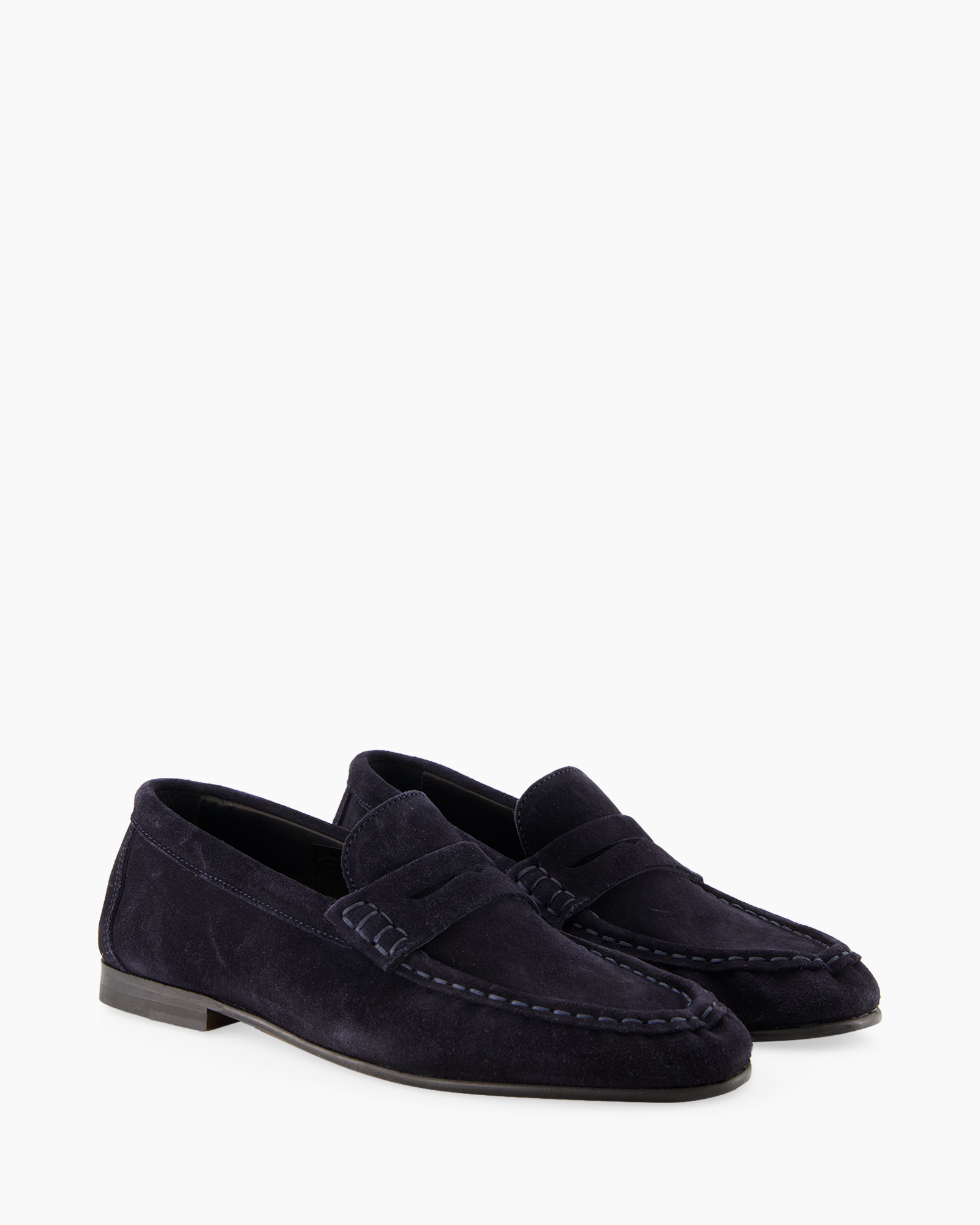 loafers, slip-on, suede, navy, men’s