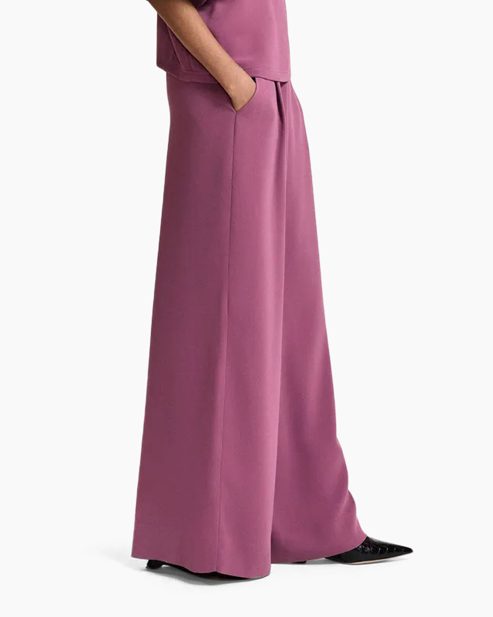wide-leg, palazzo, pants, purple, trousers