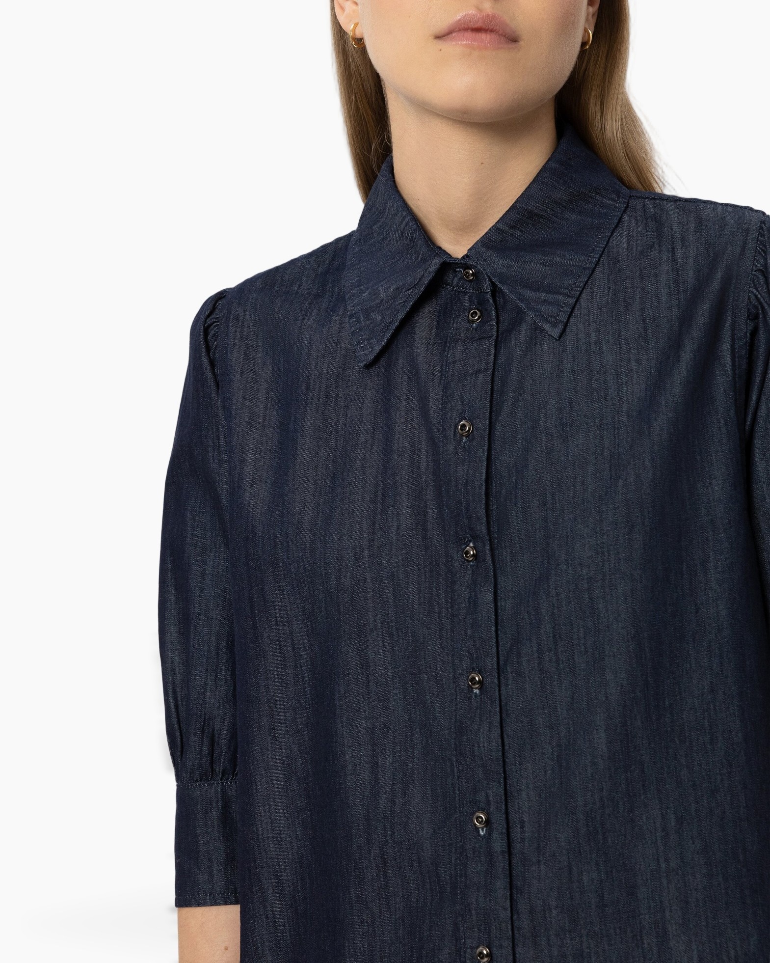 denim, shirt, long-sleeve, collar, button-down