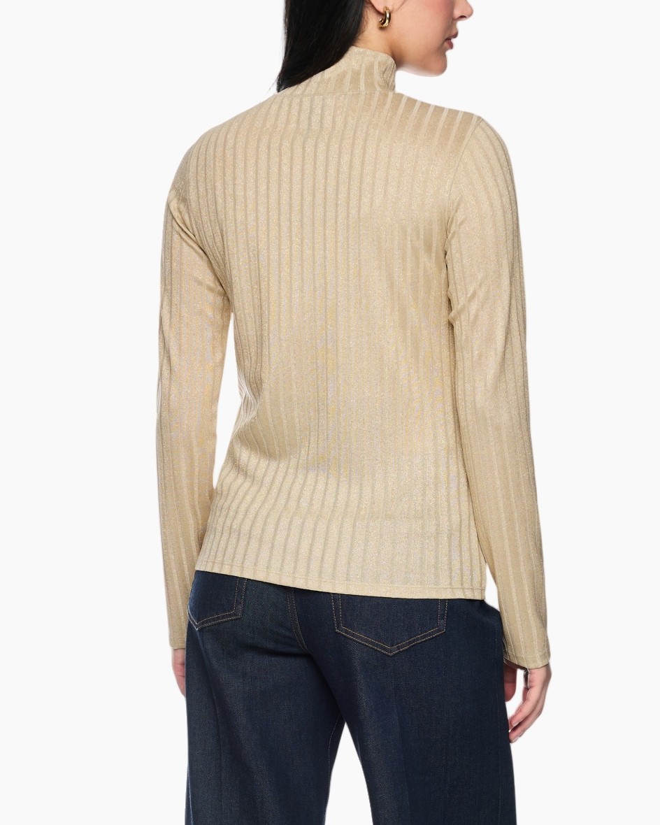 turtleneck, ribbed, beige, long-sleeve, top