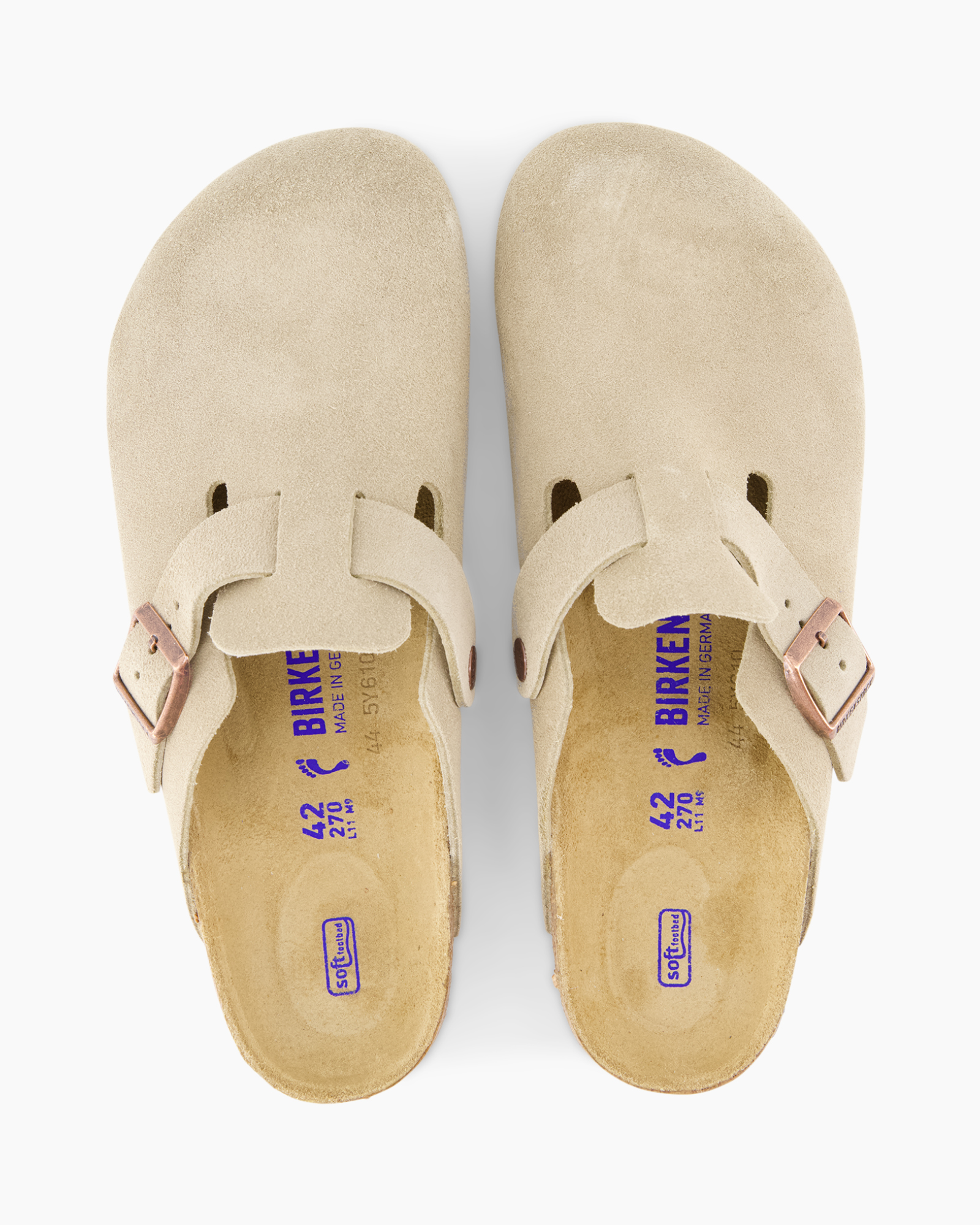 clogs, sandals, leather, beige, buckled