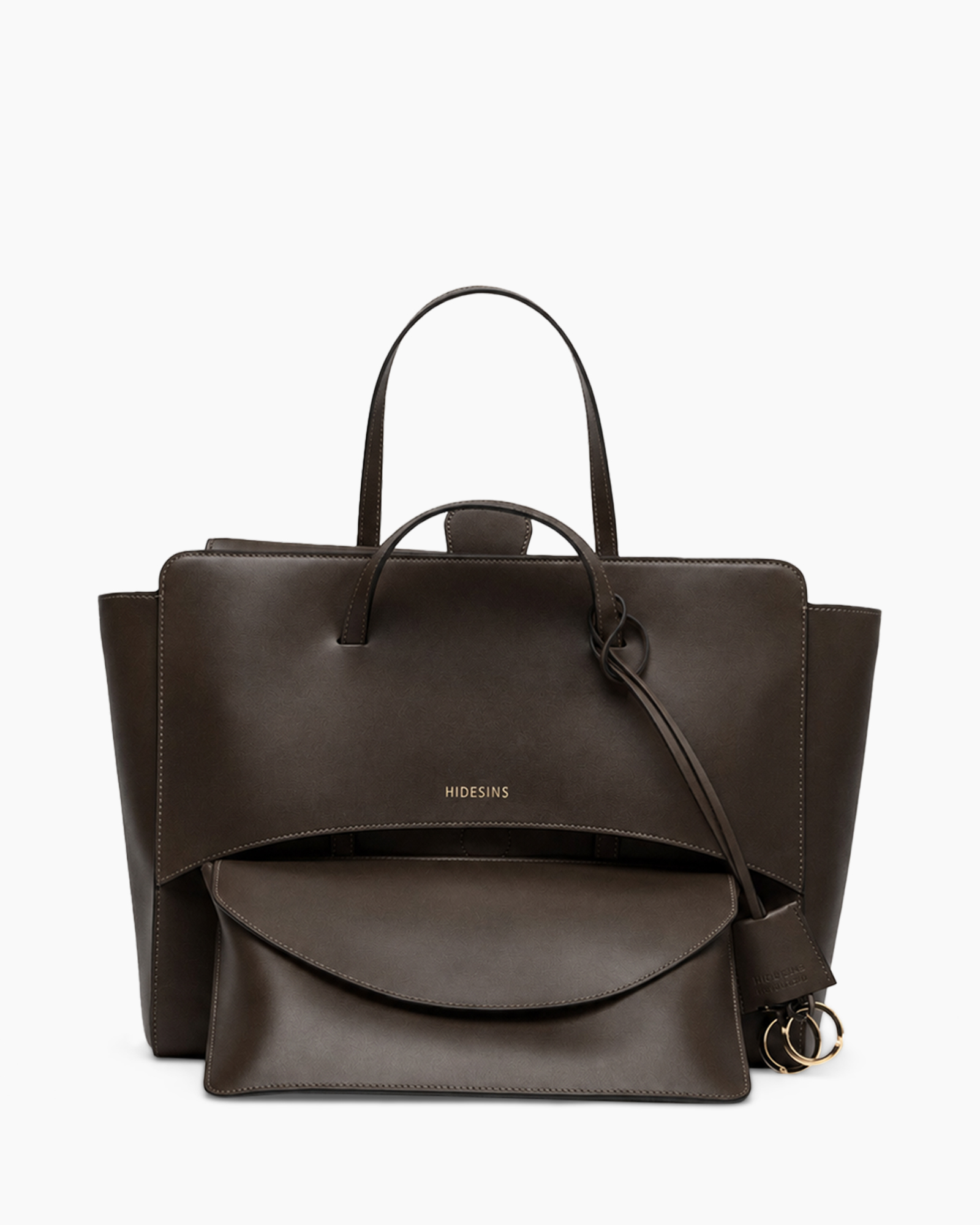 handbag, brown, leather, tote, pocket purse
