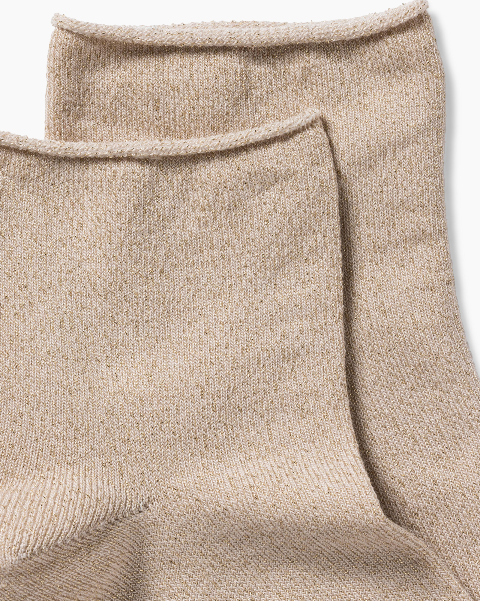 socks, ankle socks, beige, knit, plain