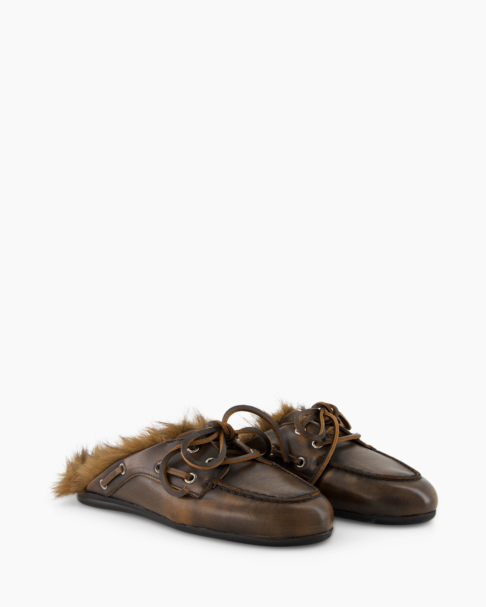 moccasin, loafer, leather, fur-trim, slip-on