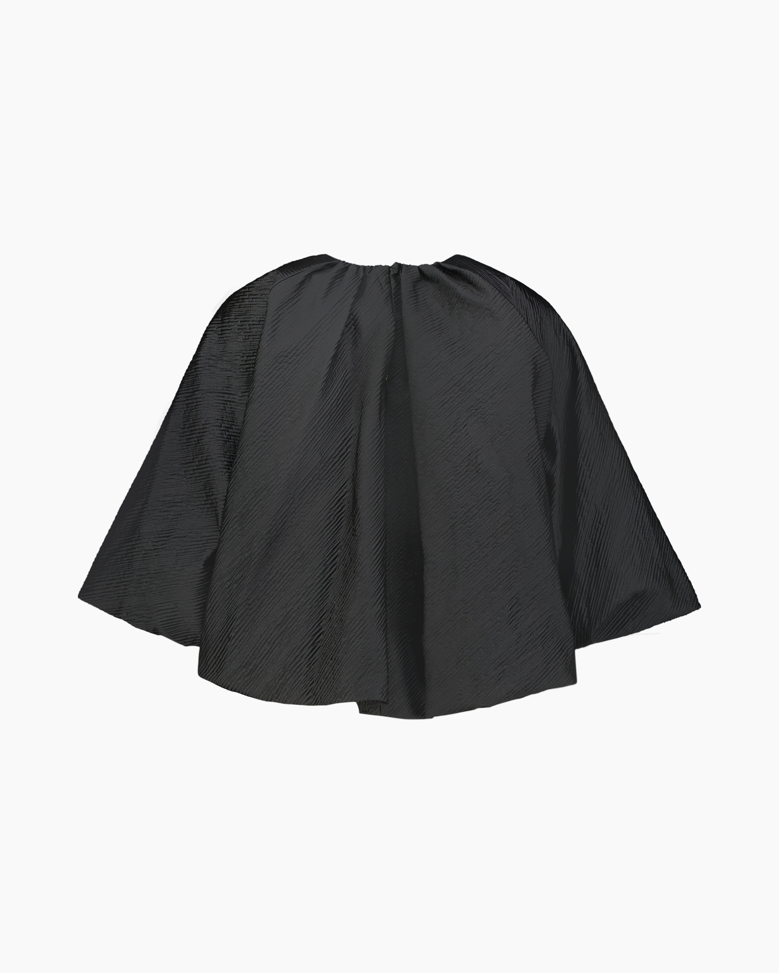 cape, cloak, black, textured, oversized