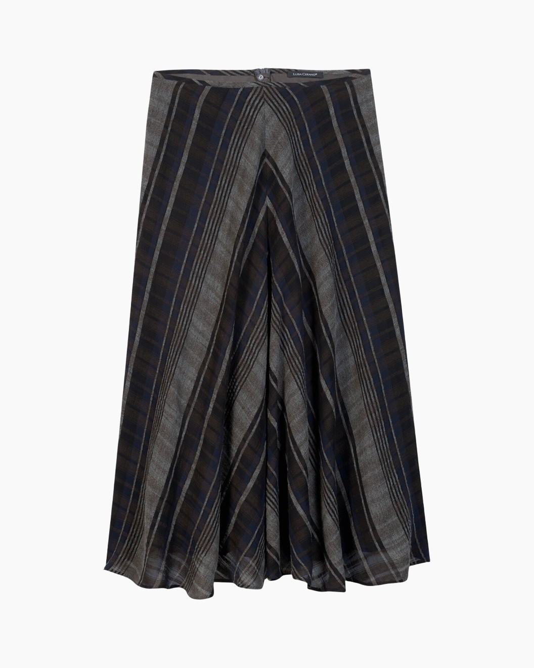 skirt, plaid, pleated, midi, waistband