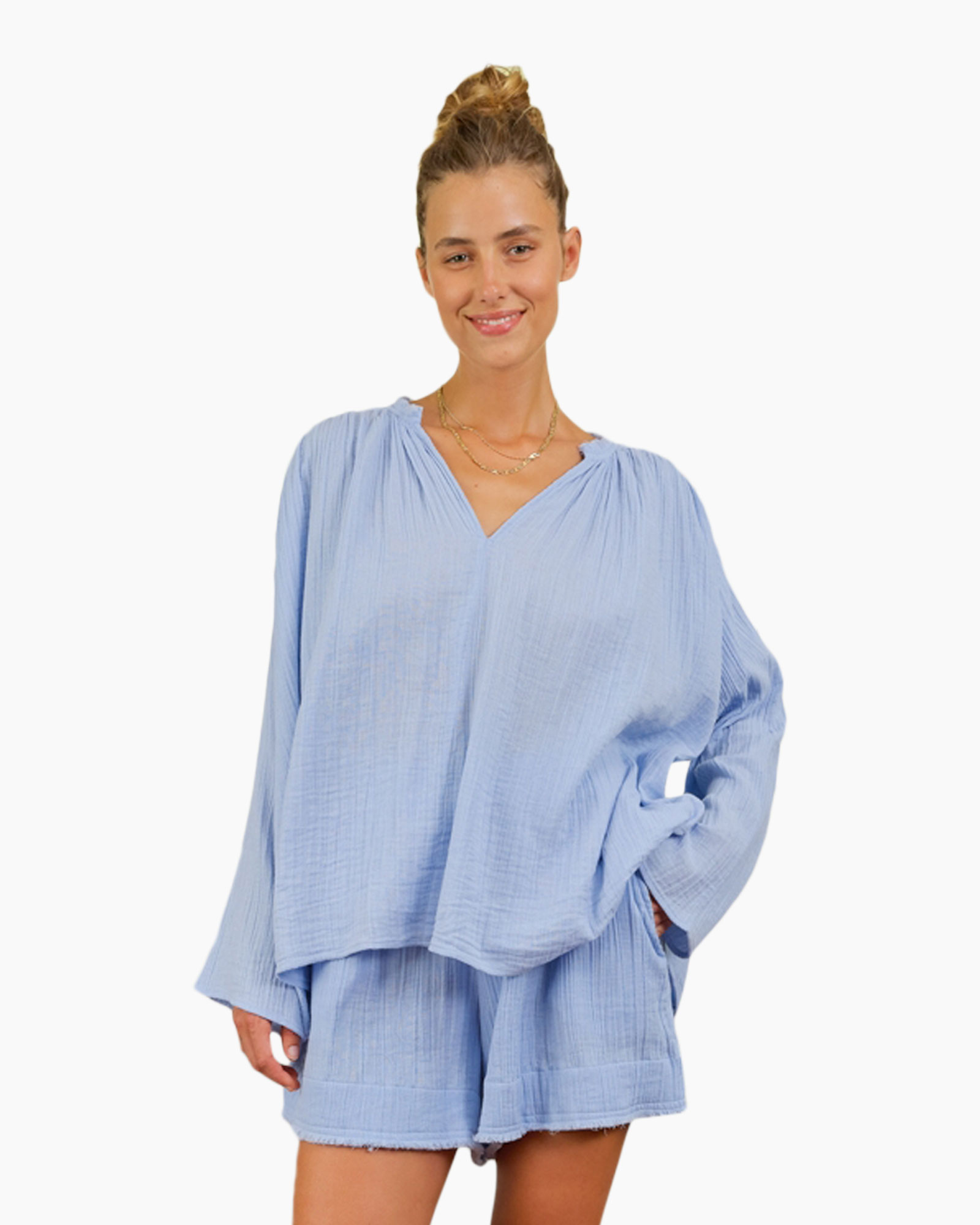 Blouse, Long Sleeve, Adult, Person, Woman