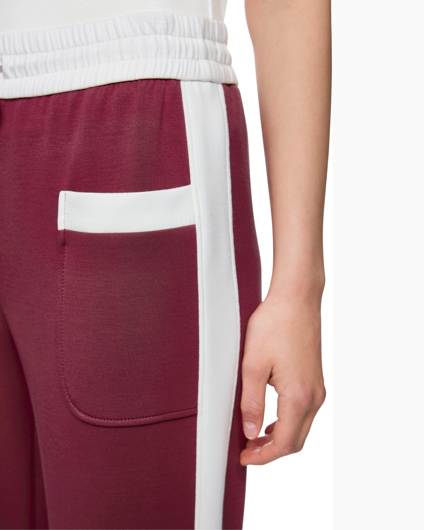 Clothing, Pants, Maroon, Person, Skirt