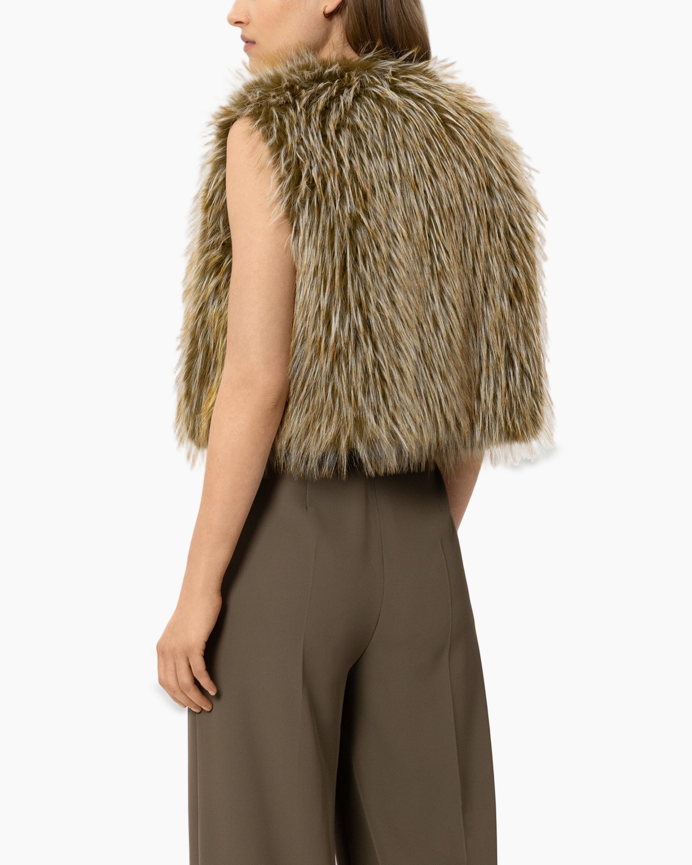 fur, fur vest, brown, outerwear, vest with fur
