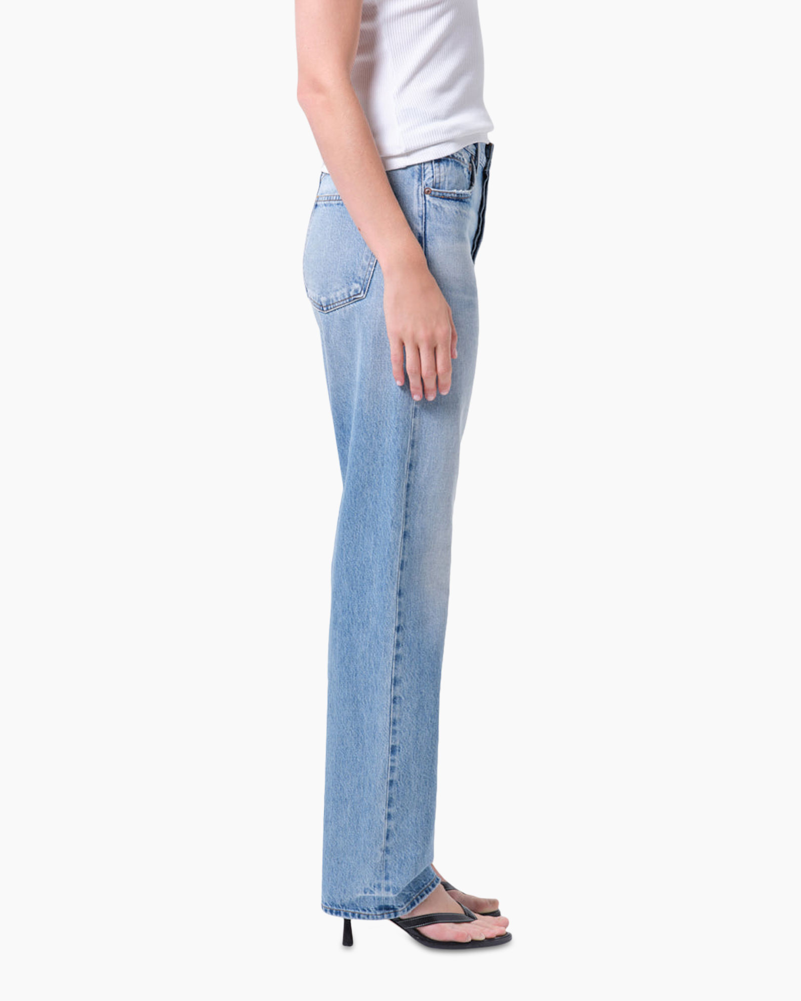 jeans, straight leg, light wash, blue, denim