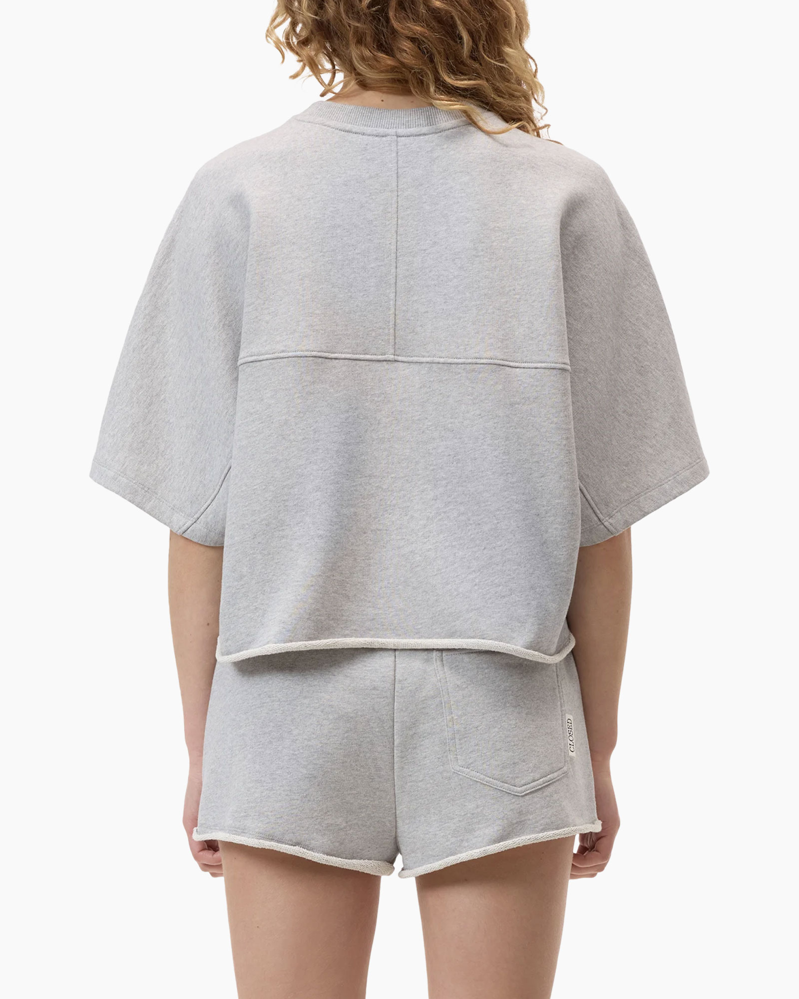hoodie, shorts, loungwear, gray, drawstring