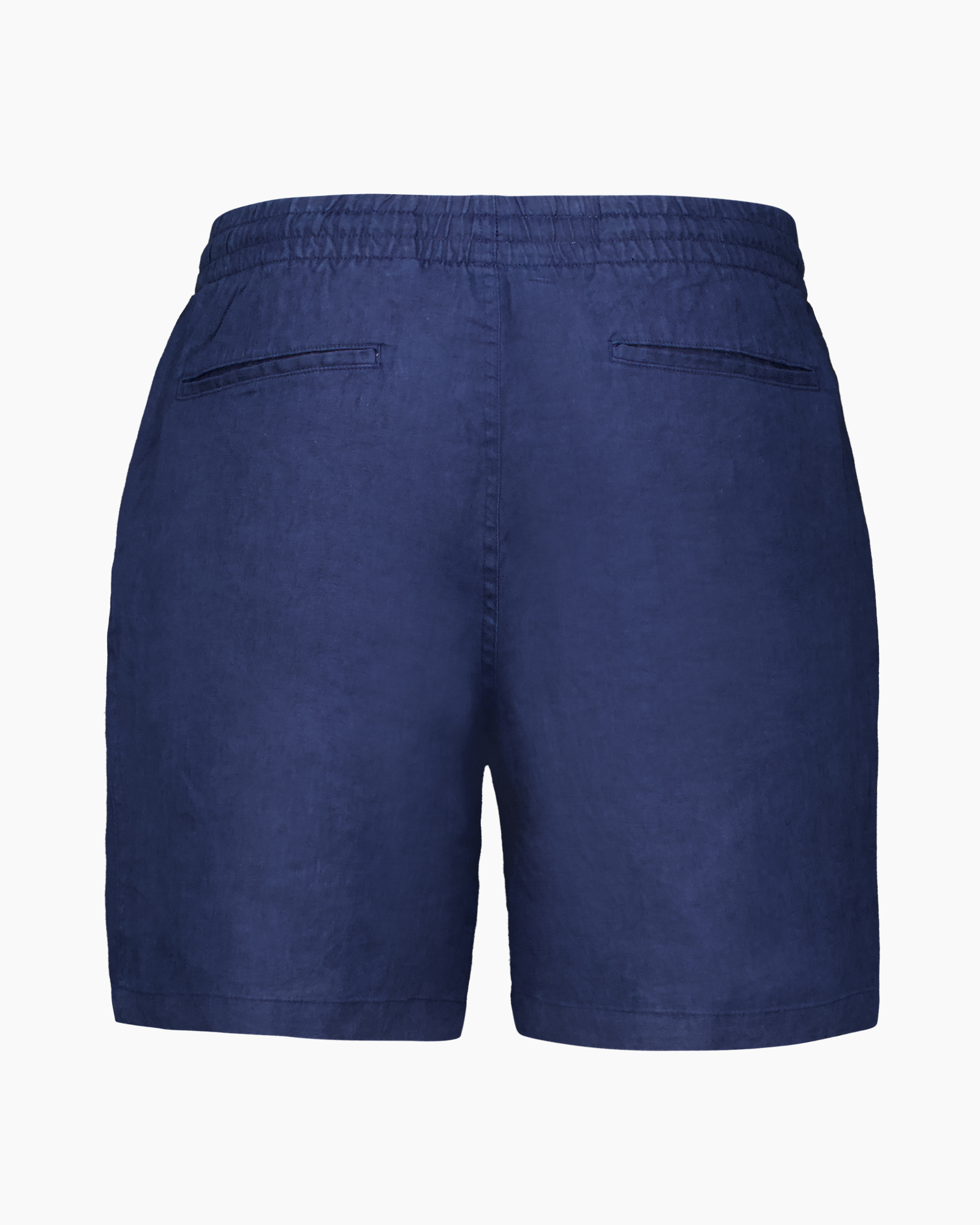 shorts, drawstring, blue, linen-like, logo
