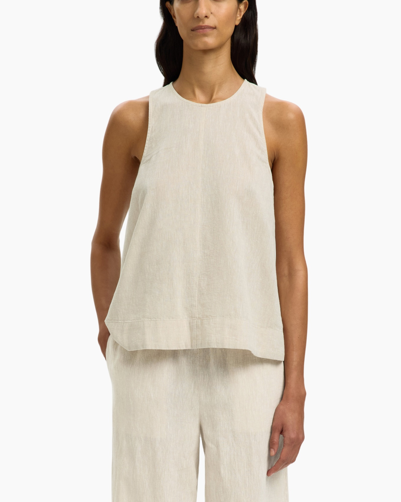 Top Luisa Sl Linen Blend Zand