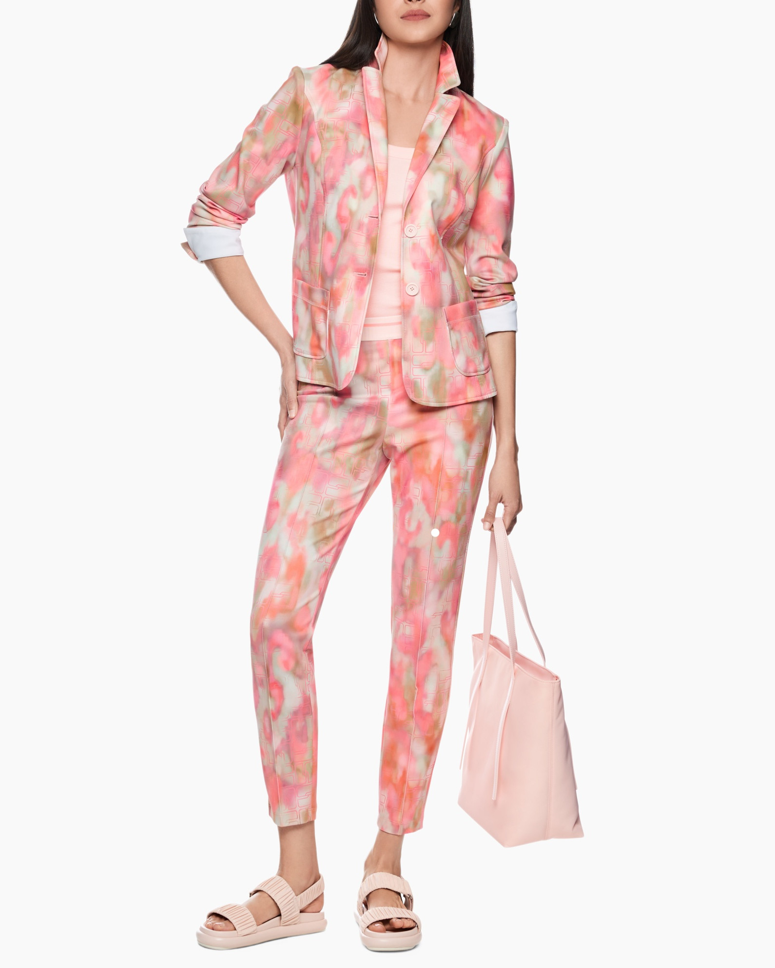 blazer, suit, pants, tie-dye, pink