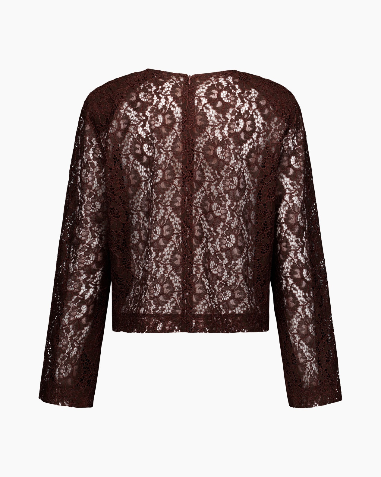 lace, crop top, long sleeve, burgundy, sheer