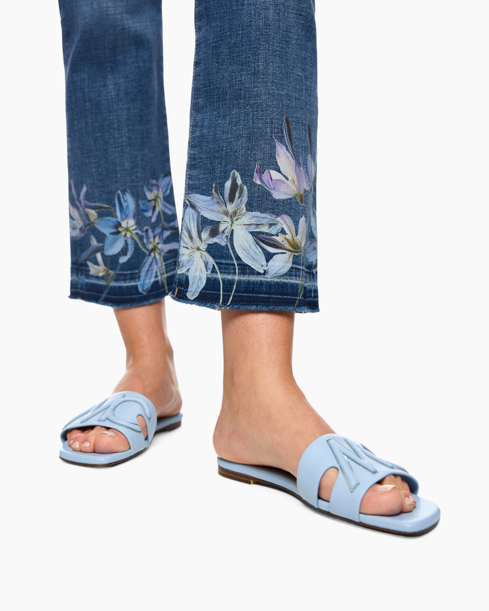 Footwear, Sandal, Pants, Person, Jeans