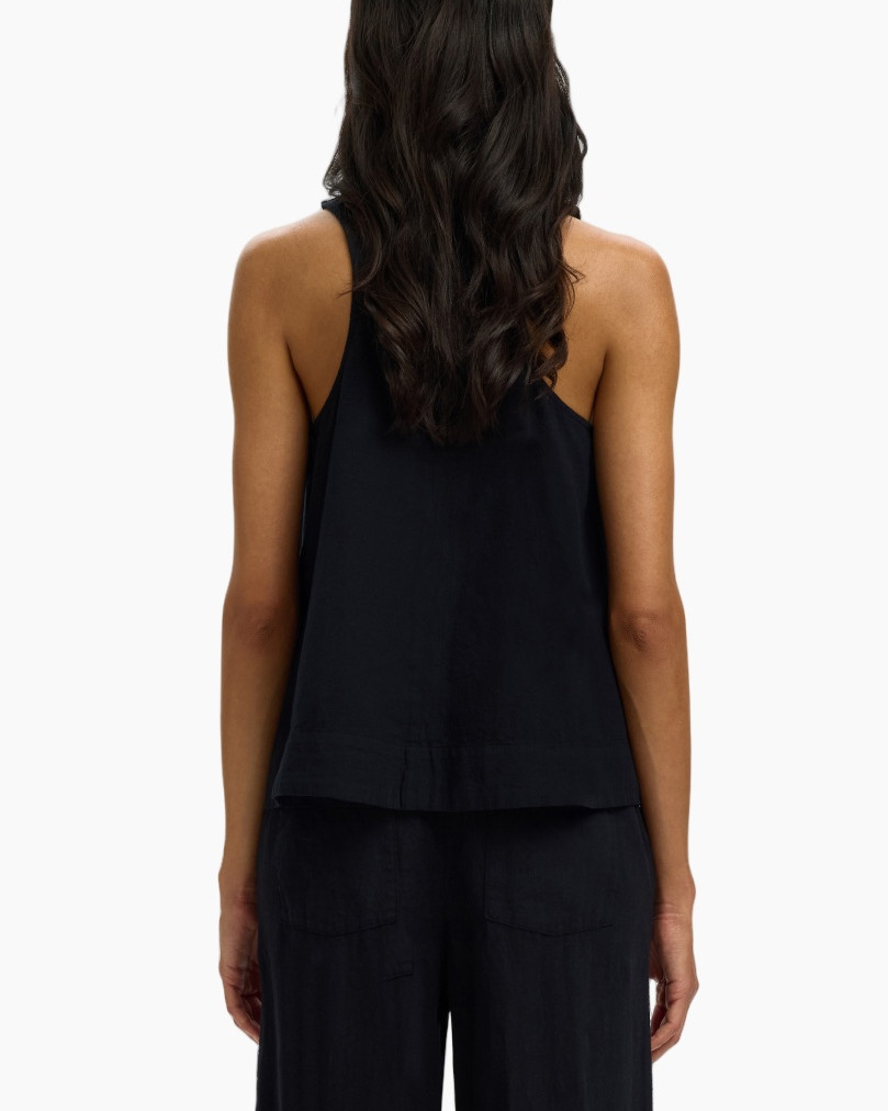 tank top, sleeveless, black, cotton, basics