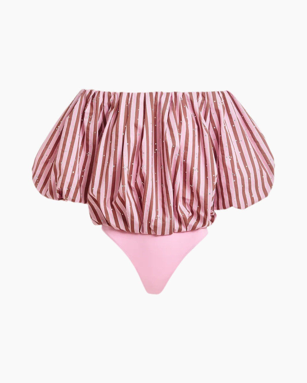 swimwear, bikini bottom, pink, ruffled, striped