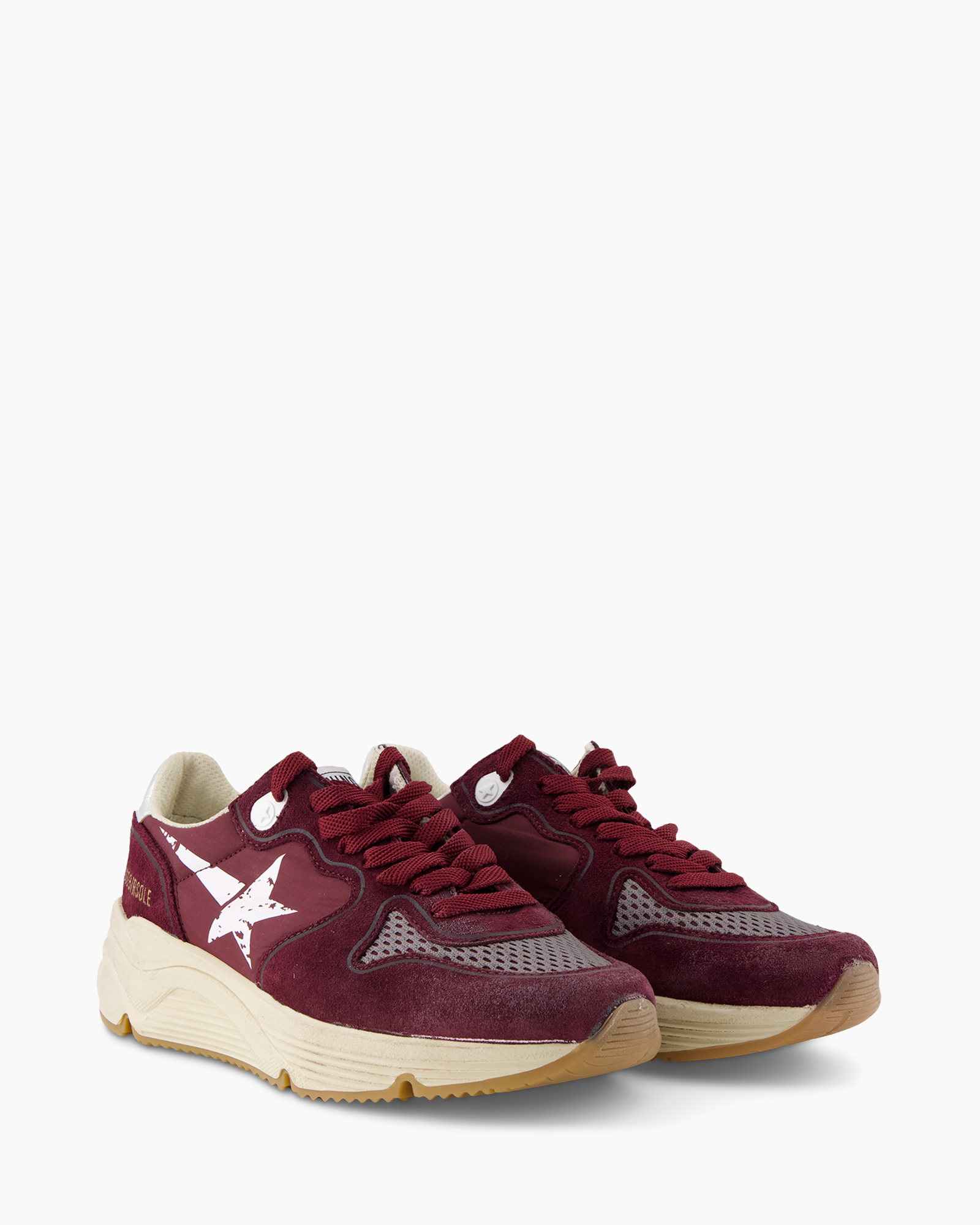 Shoe, Sneaker, Maroon, Suede, Running Shoe