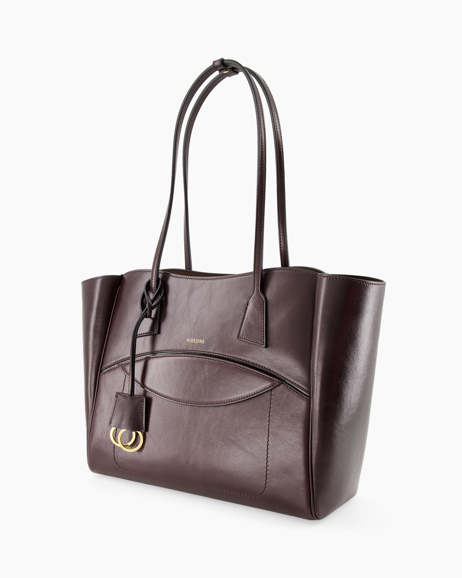 handbag, tote, leather, brown, gold hardware