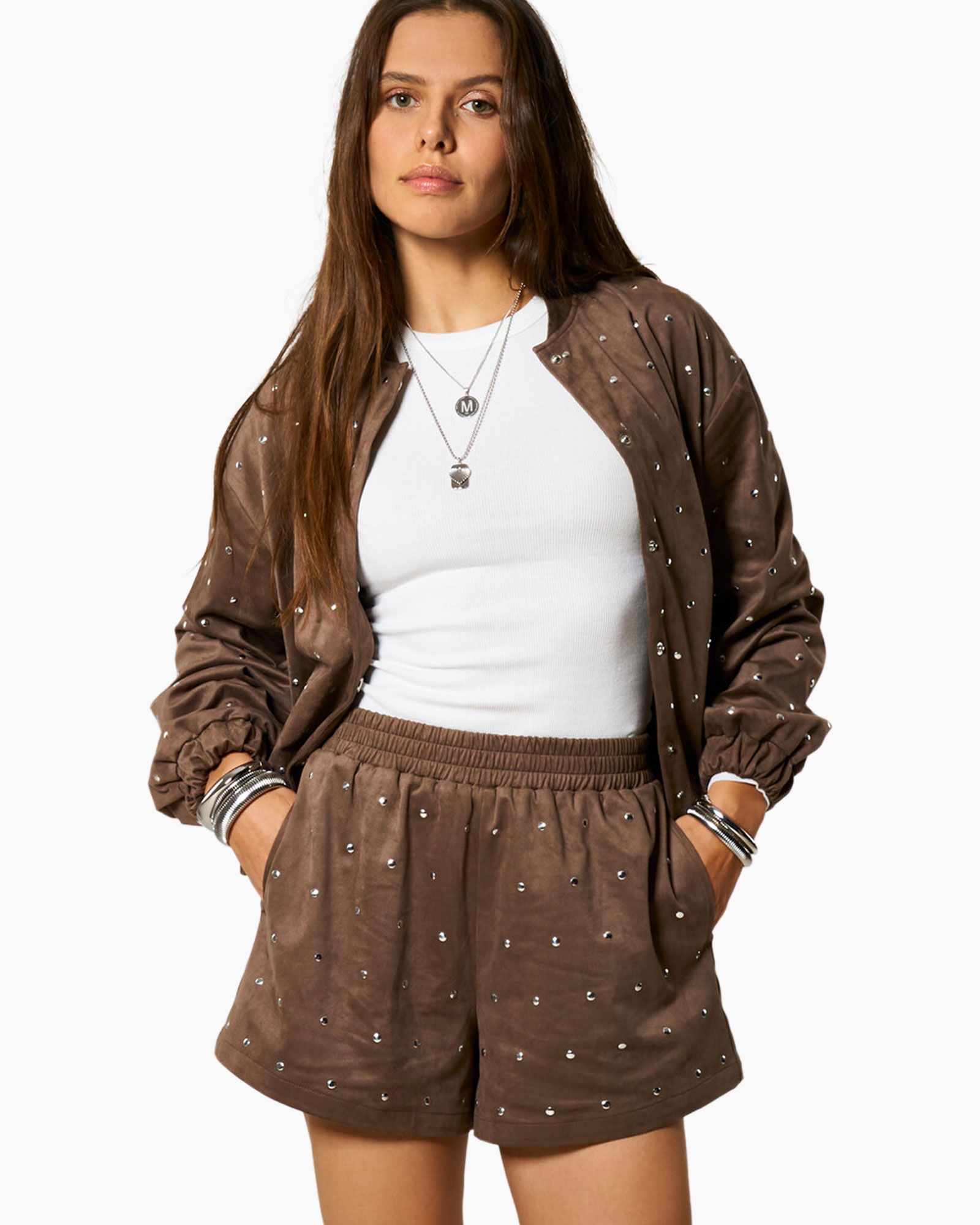 Blouse, Coat, Long Sleeve, Jacket, Shorts