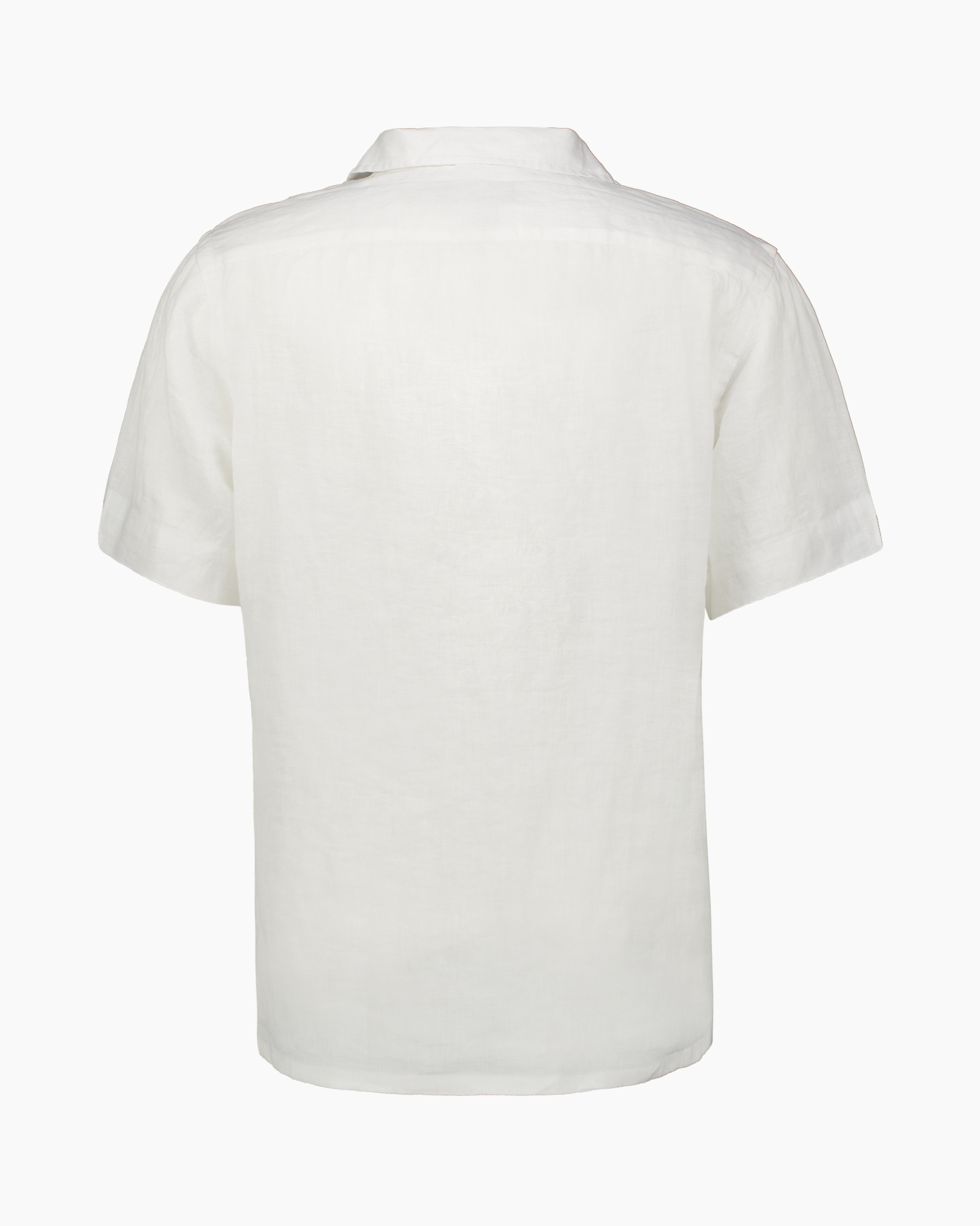 short-sleeve, linen, white, button-down, polo-logo