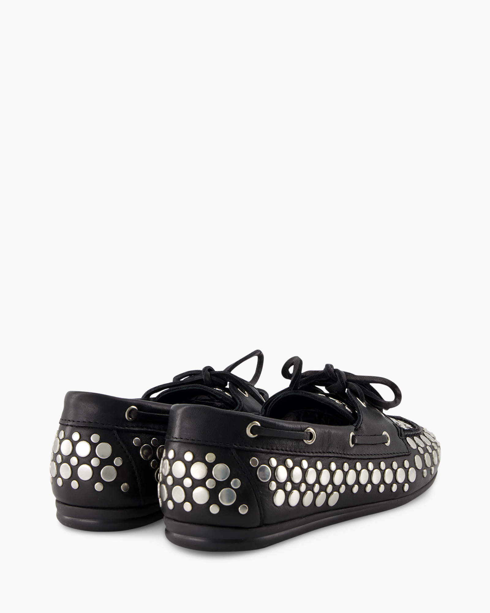 loafers, moccasins, studded, black, dot pattern