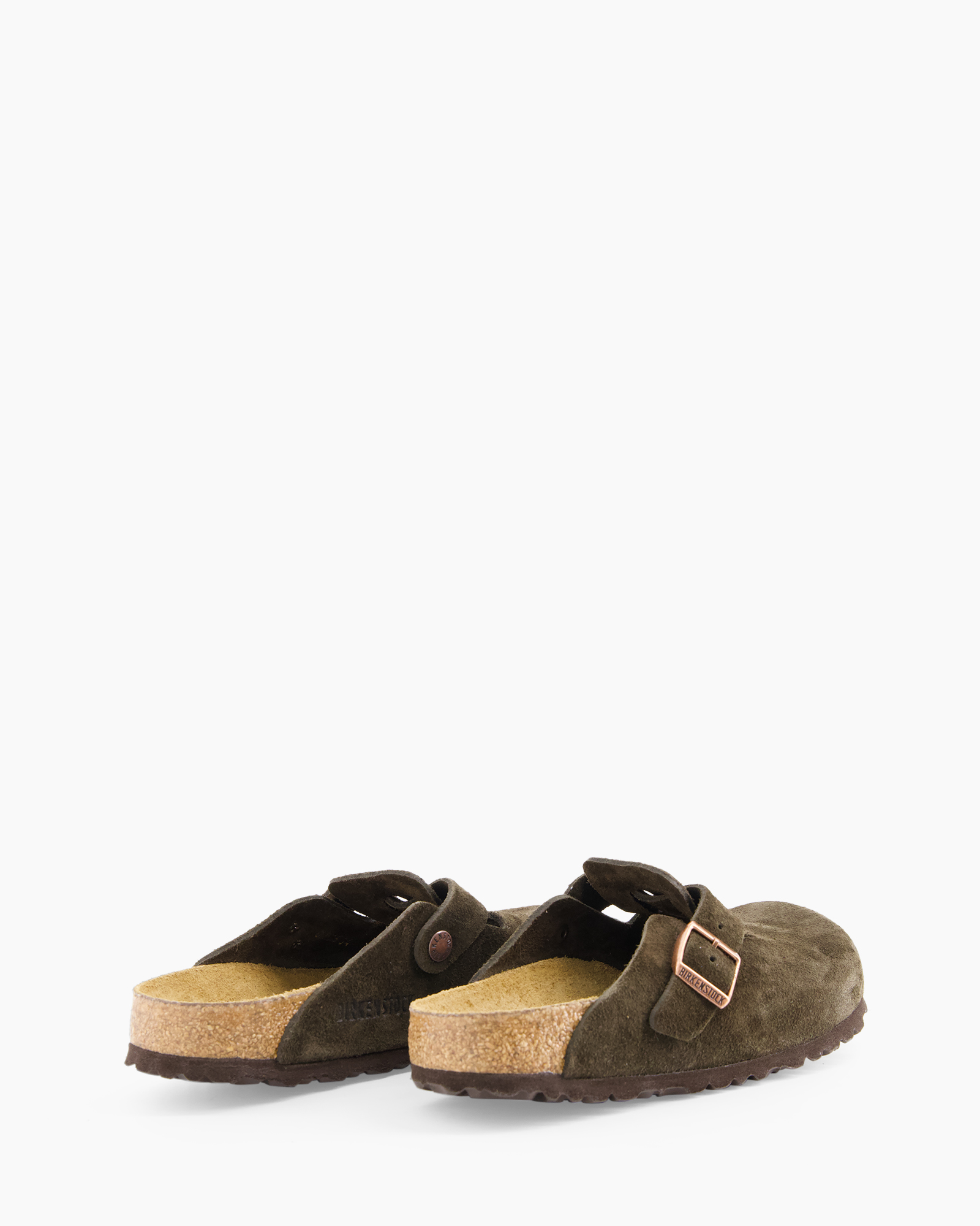 birkenstock, cork sole, suede, green, slippers