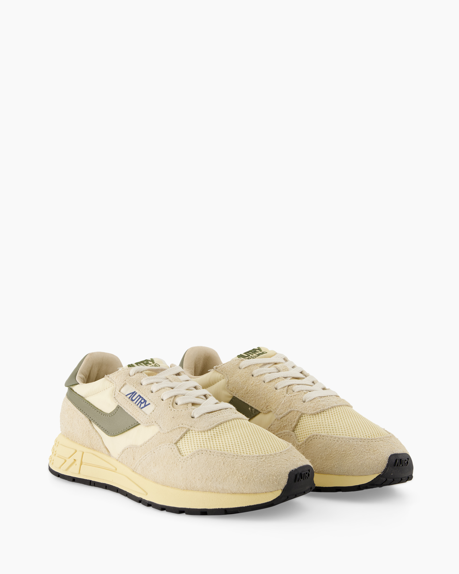 sneaker, athletic shoe, beige, mesh, suede