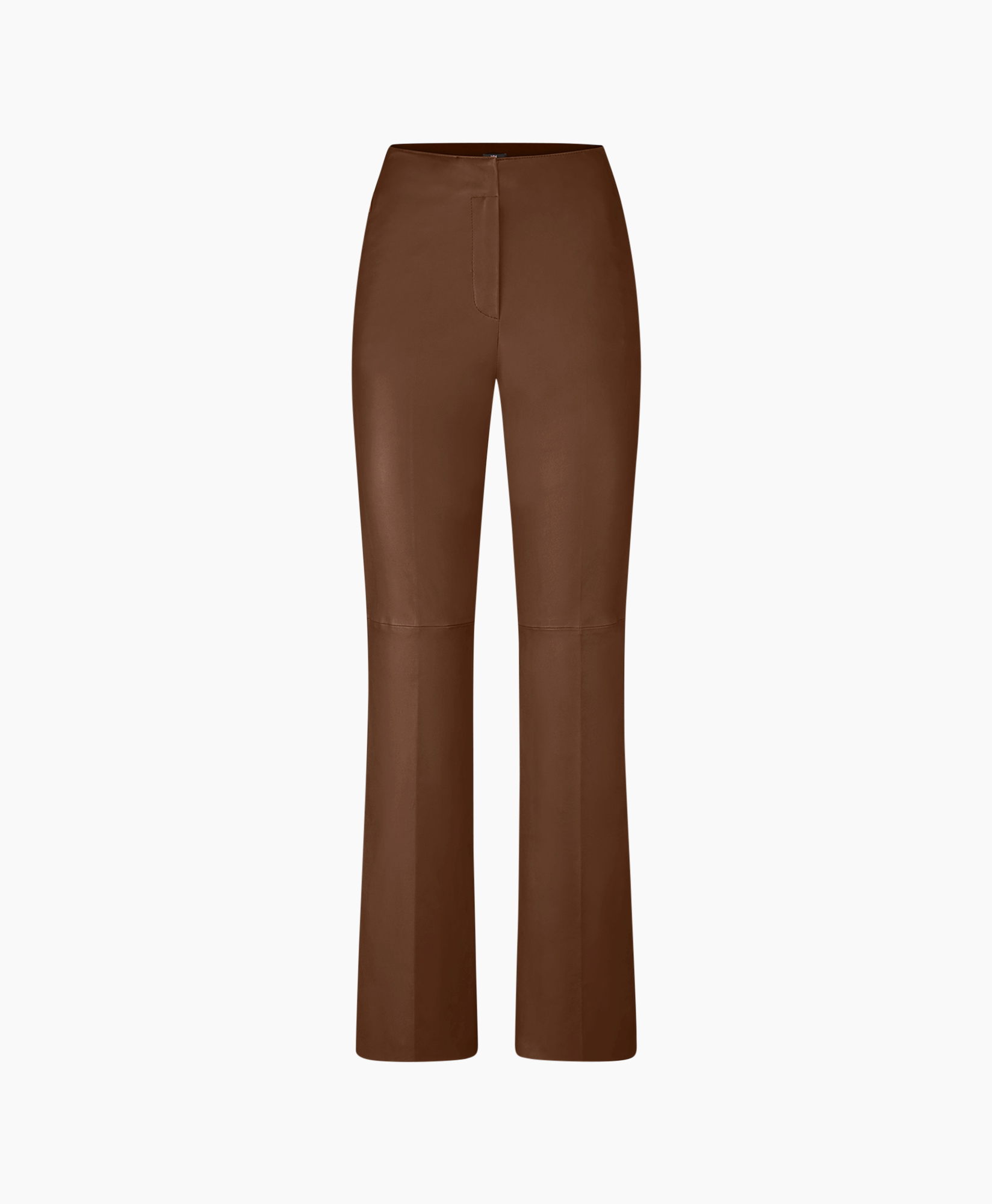 pants, trousers, brown, leather, flare